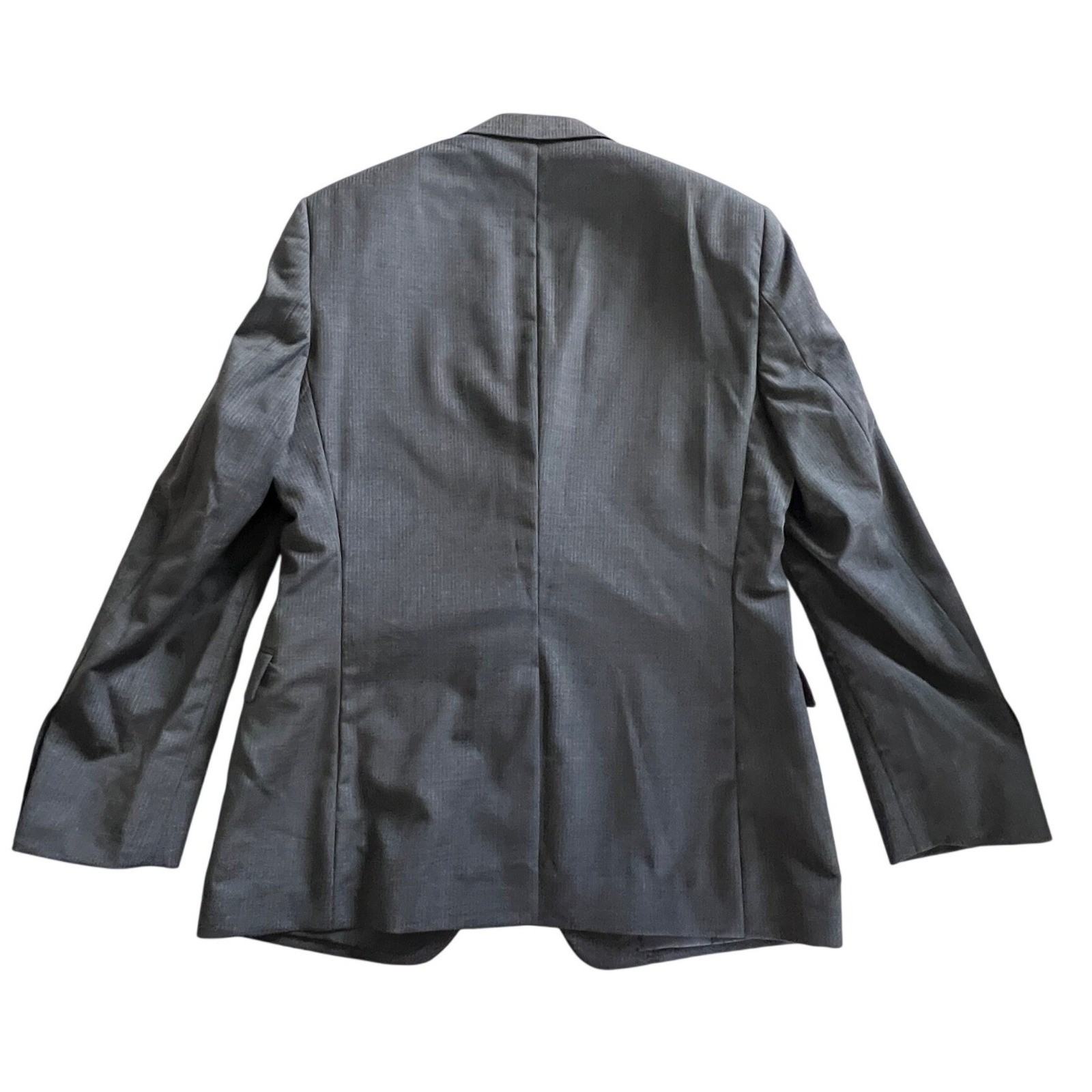 Ralph Lauren Blazer Mens 38S Grey Pinstripe Regular Fit Modern Business Coat