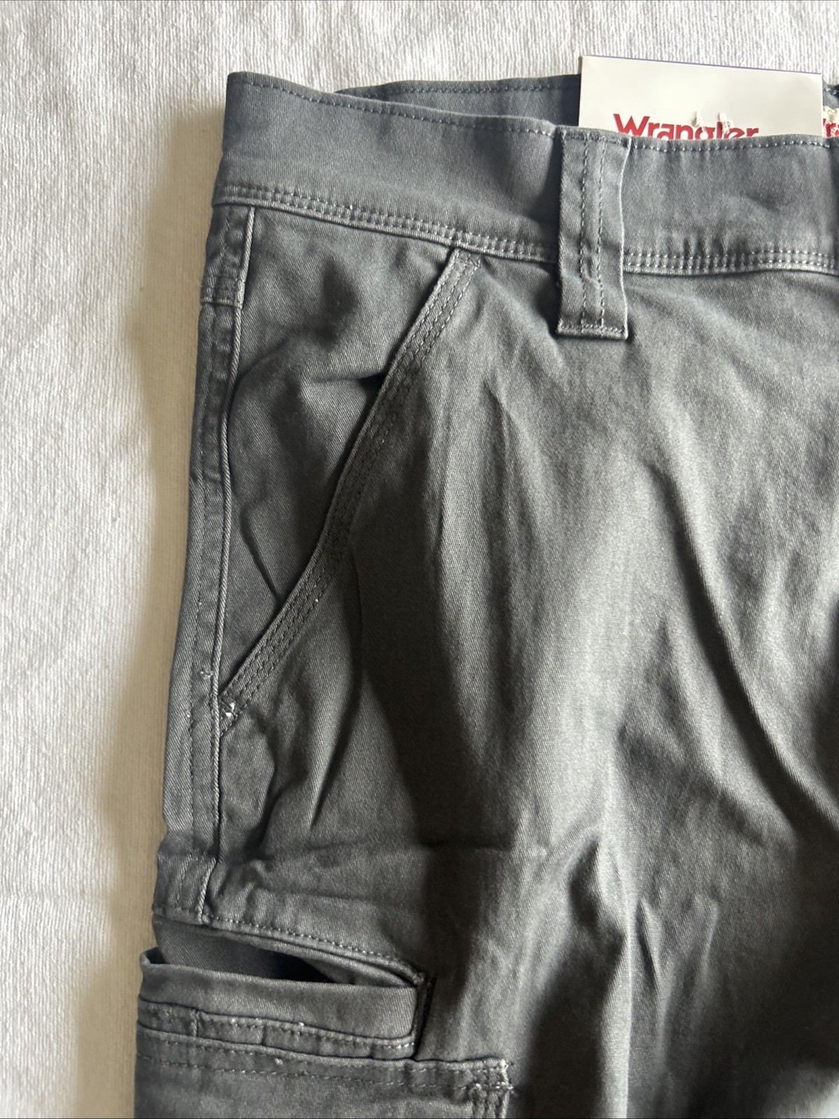 Wrangler Cargo Shorts 32 Relaxed Fit Cotton Gray Outdoors Casual NEW
