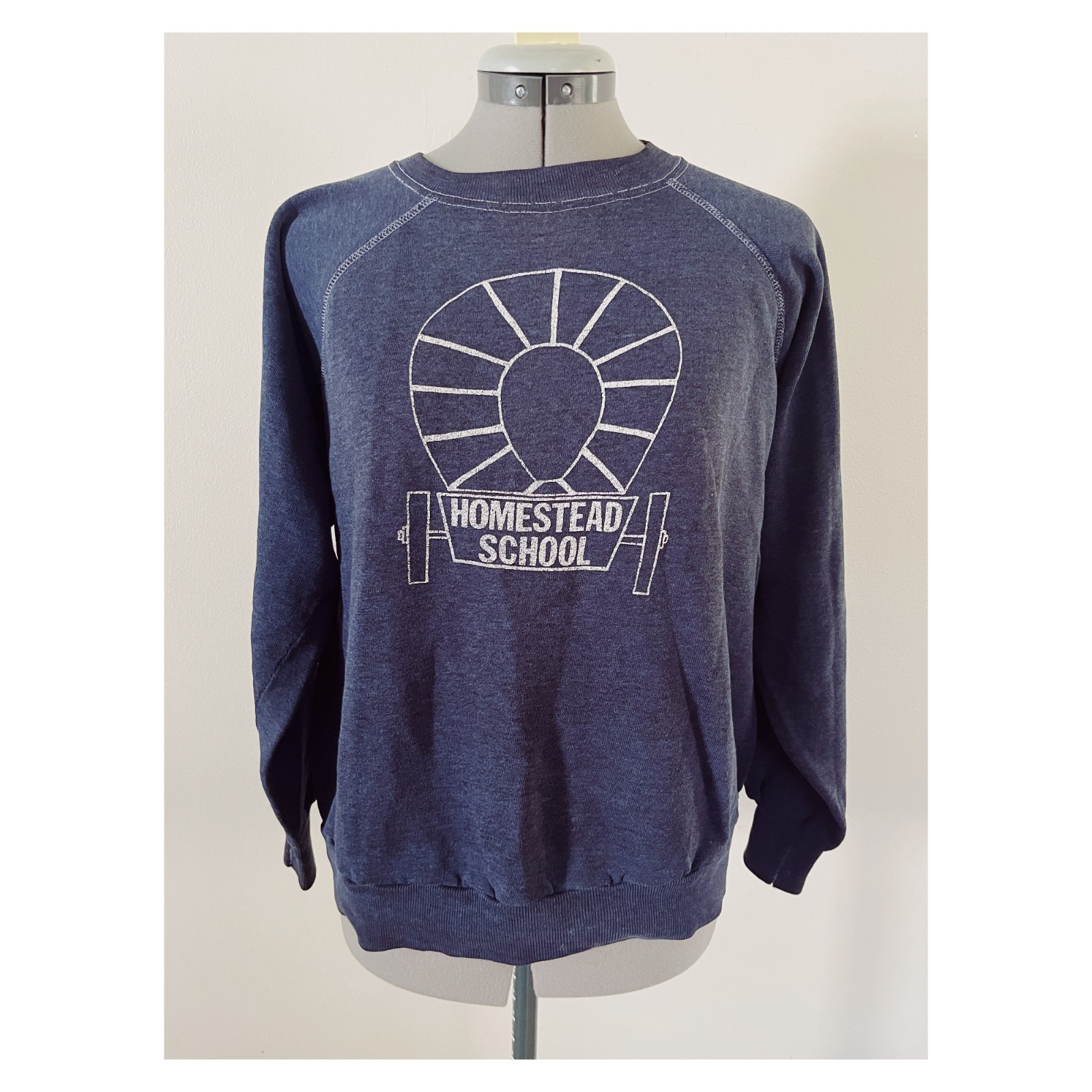 VTG Sz S Homestead School NY Graphic Sweatshirt Outdoor School