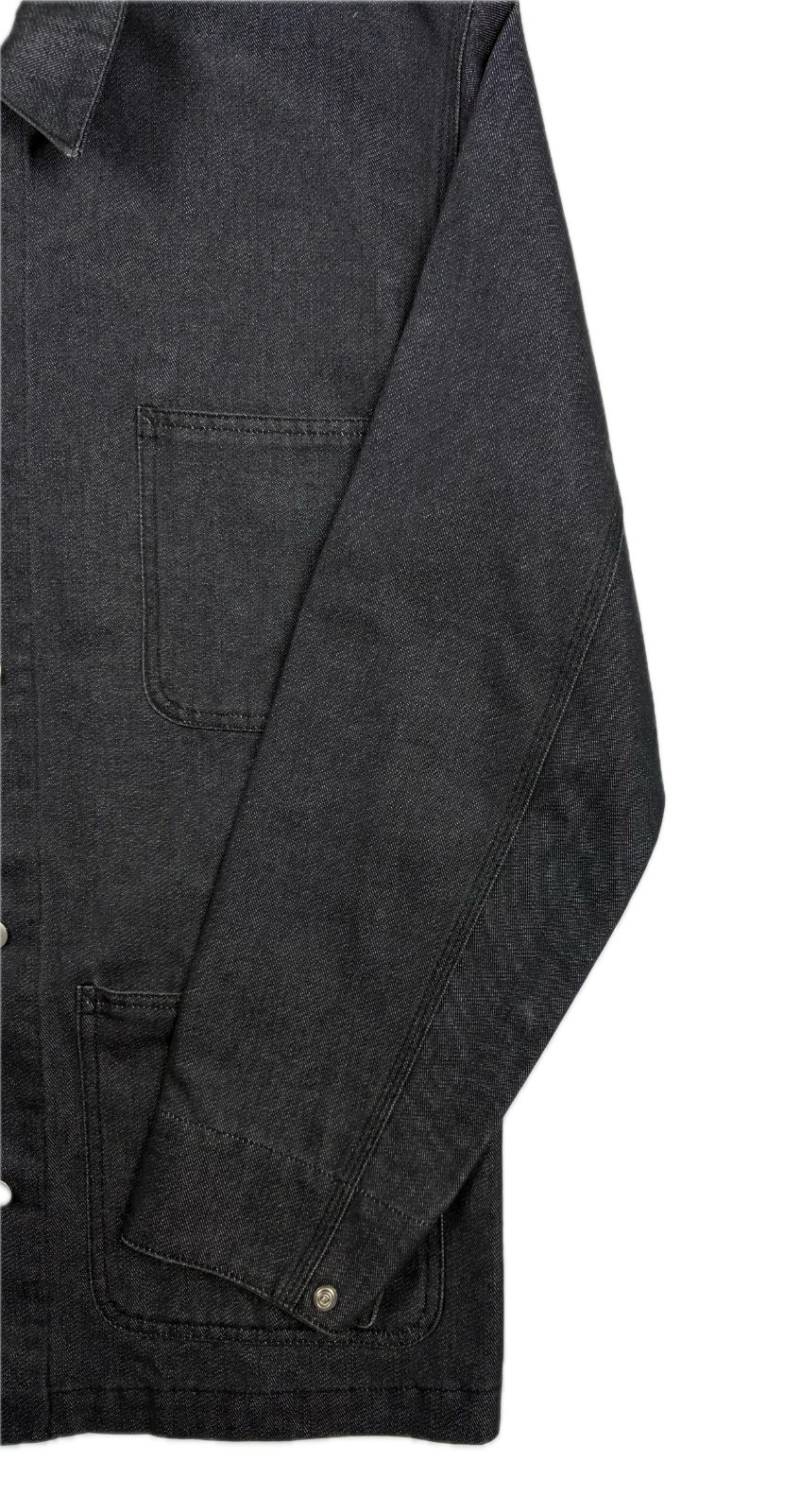 A.P.C. Made in France Black Denim Coverall Chore Jacket Men’s Size 1