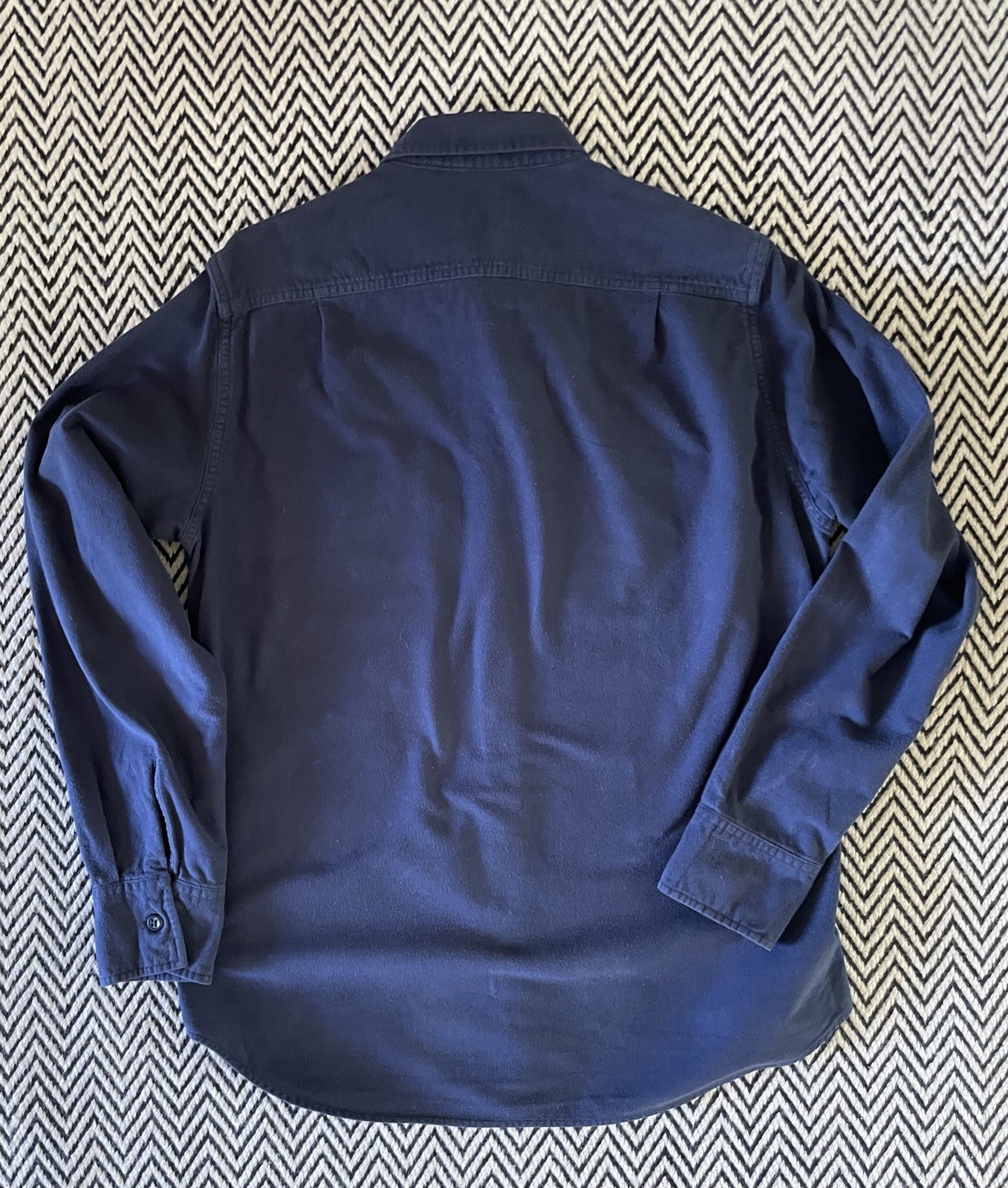 J. Crew Navy Blue Long Sleeve Chamois Shirt S