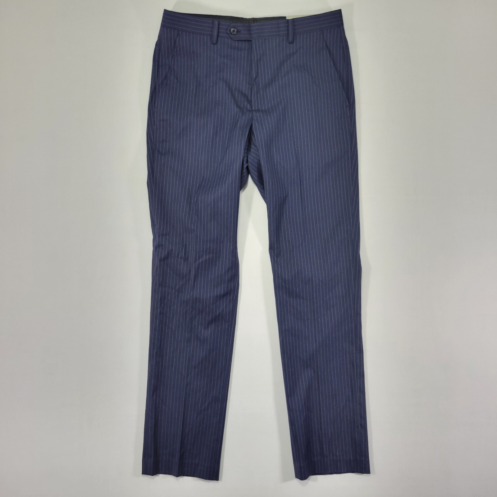 Alfani Men’s Dress Pant Trousers ALFATECH Travel Ready Navy Striped 32 x 32 NEW