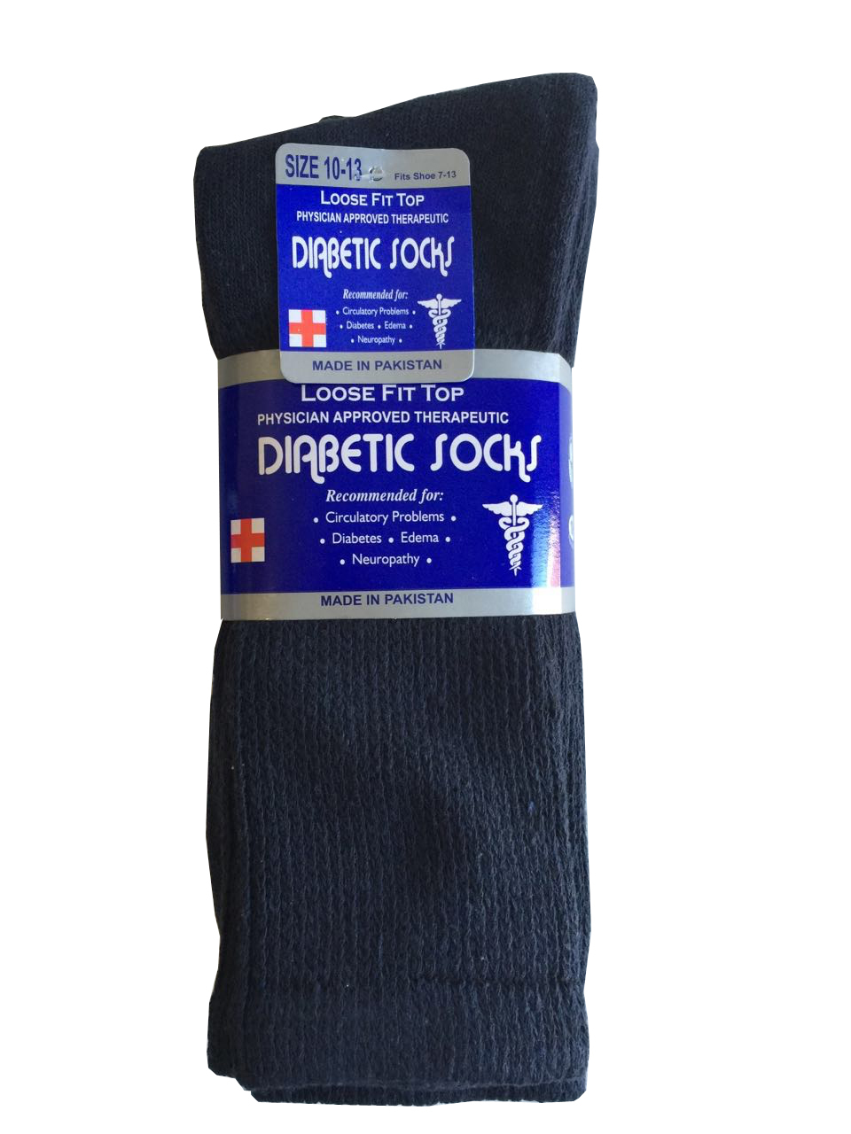 3 OR12 Pairs Diabetic Navy Blue CREW circulatory Socks Health Men’s Cotton 10-13
