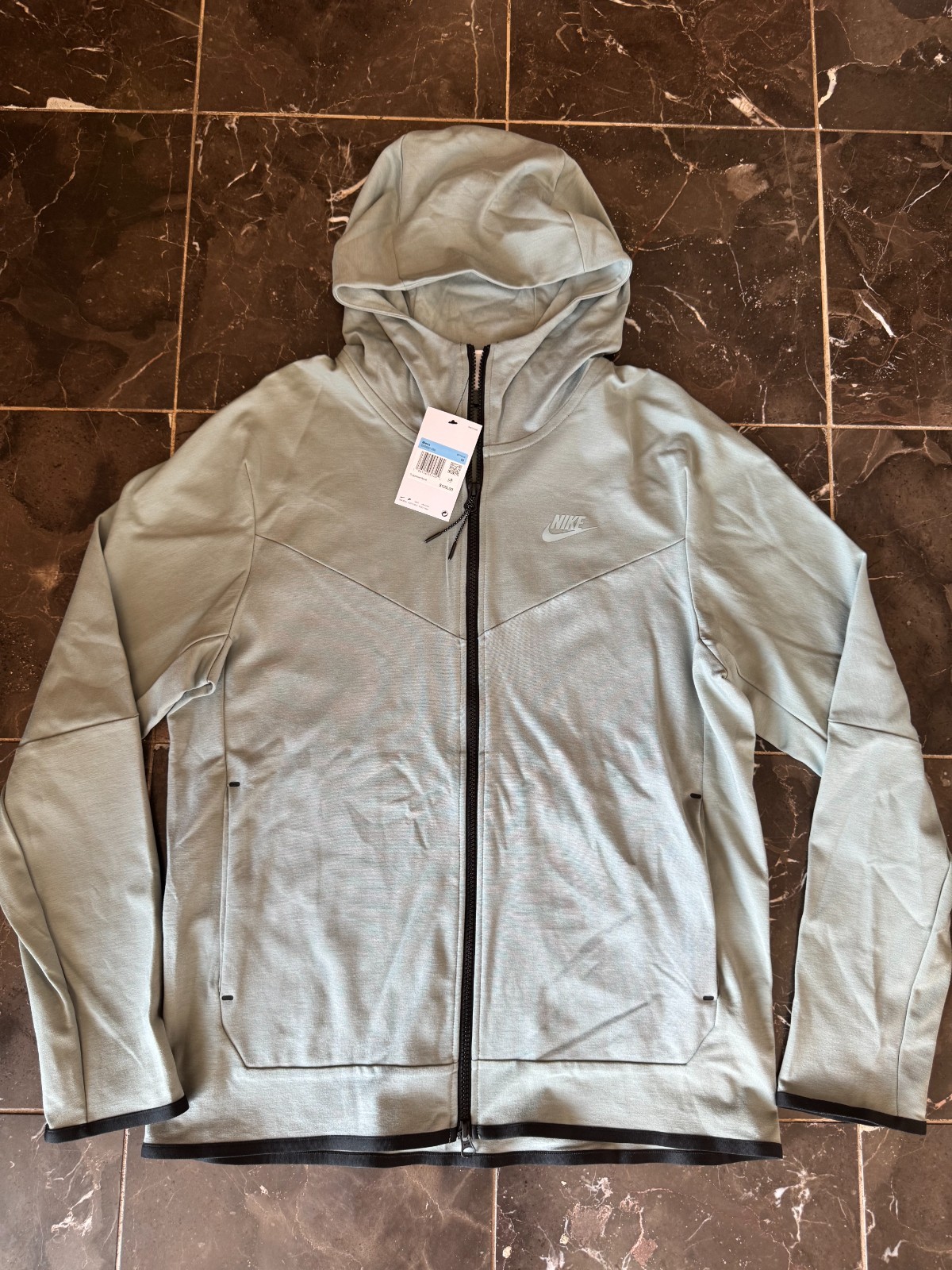 Nike Lightweight Tech Fleece Full Zip Hoodie Men’s MEDIUM /Mica Green NEW W TAGS