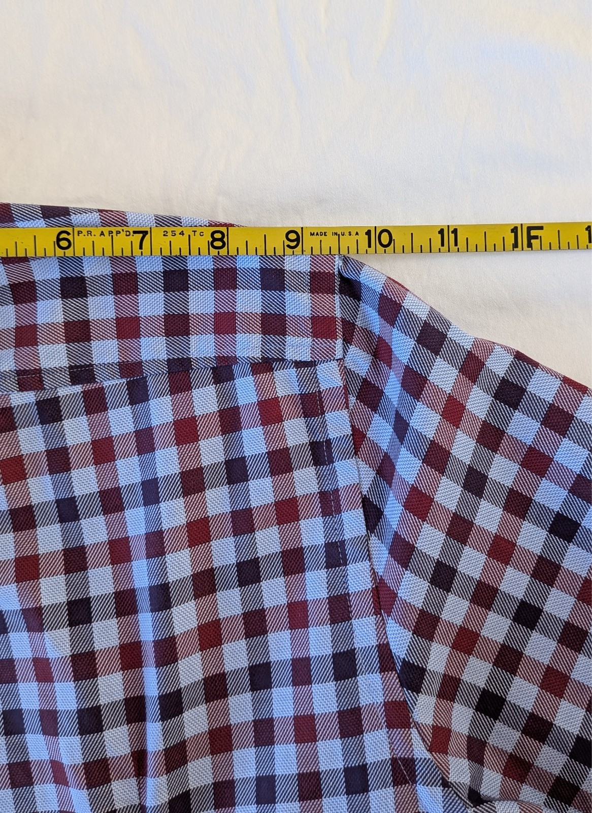 Hugo Boss Sharp Fit Button Up Shirt Blue & Red Check Mens 15.5 R 34 Mislabled