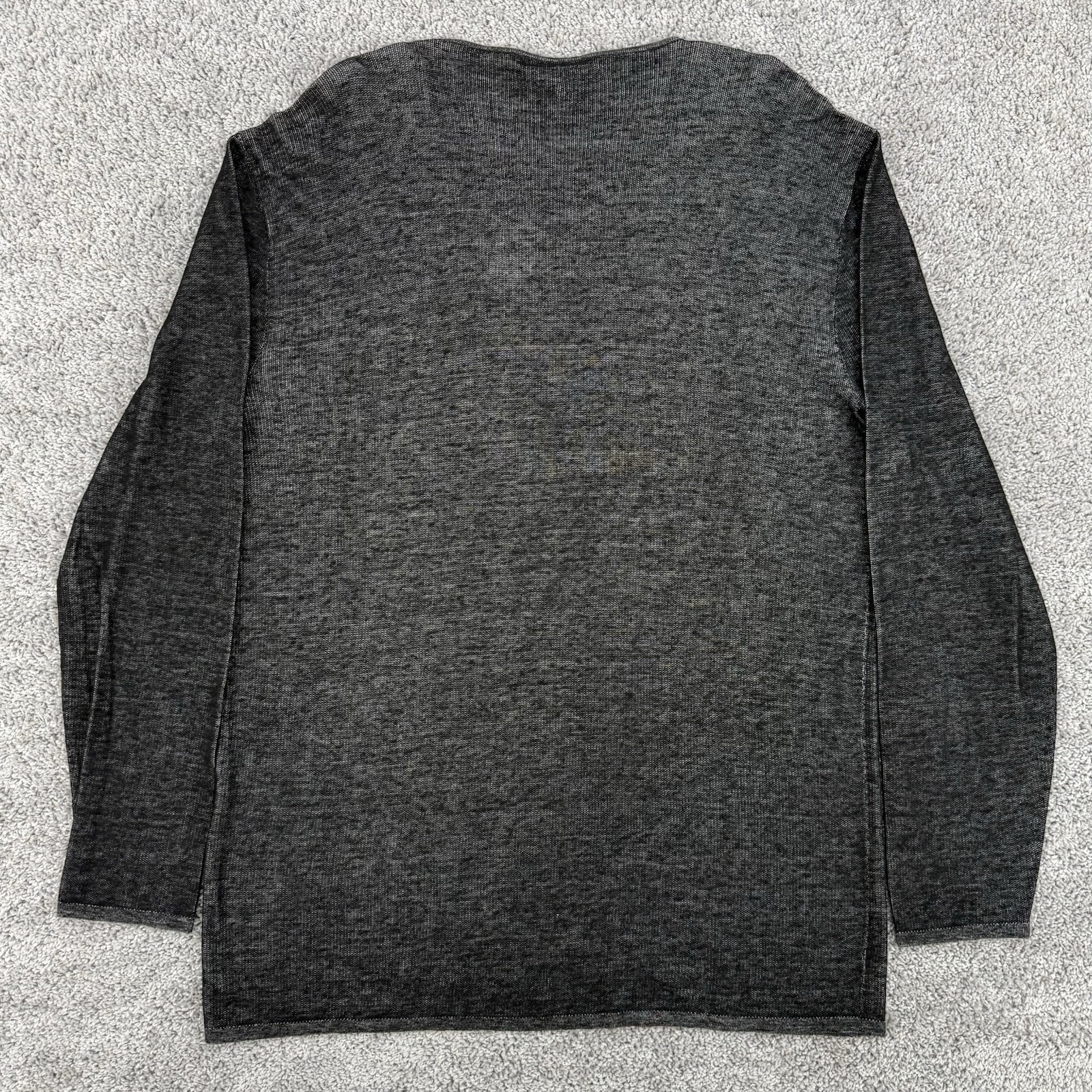 John Varvatos Linen Pullover Mens XXL NWT Black Crewneck Long Sleeve Lightweight
