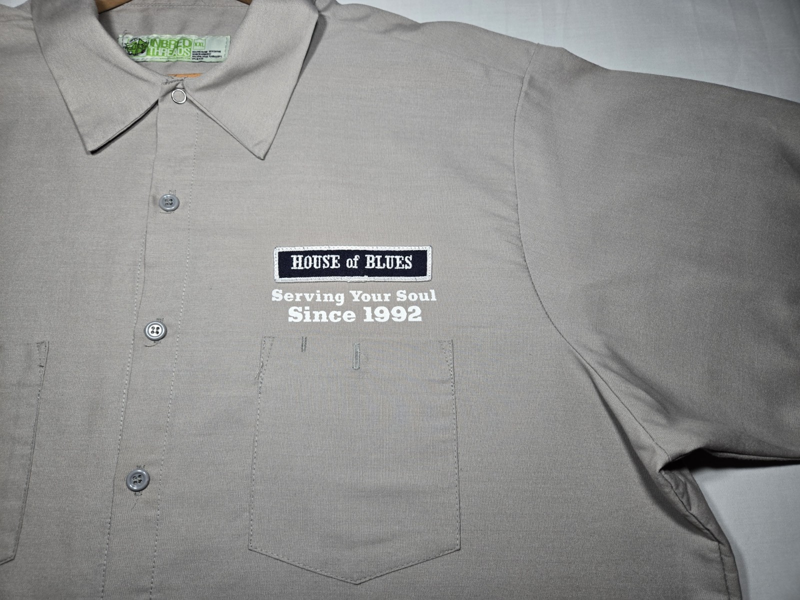 Red Kap Button Up Short Sleeve Work Shirt 2xl ( House Of Blues)