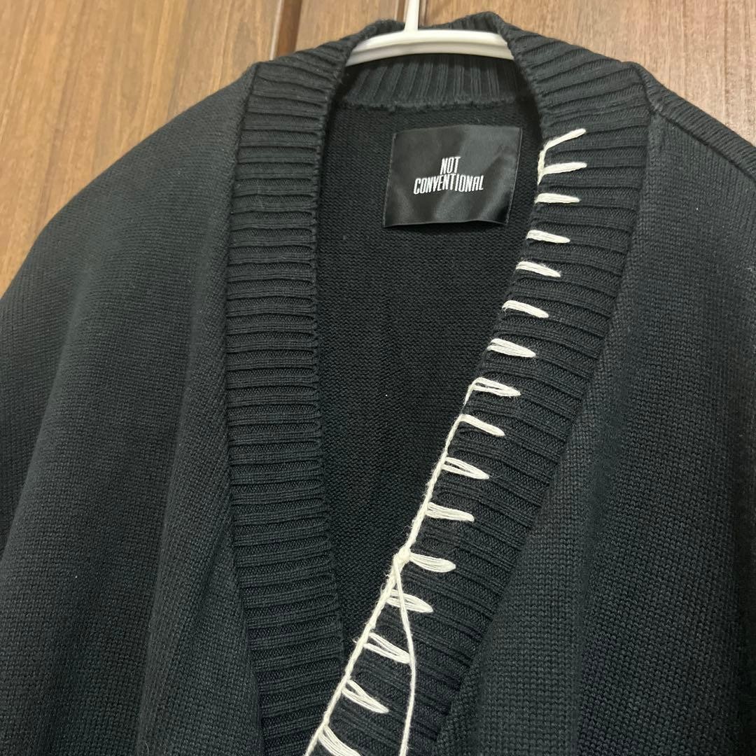 NOT CONVENTIONAL Knit Sweater Black Free Size Men’s Fashion USED item from JAPAN