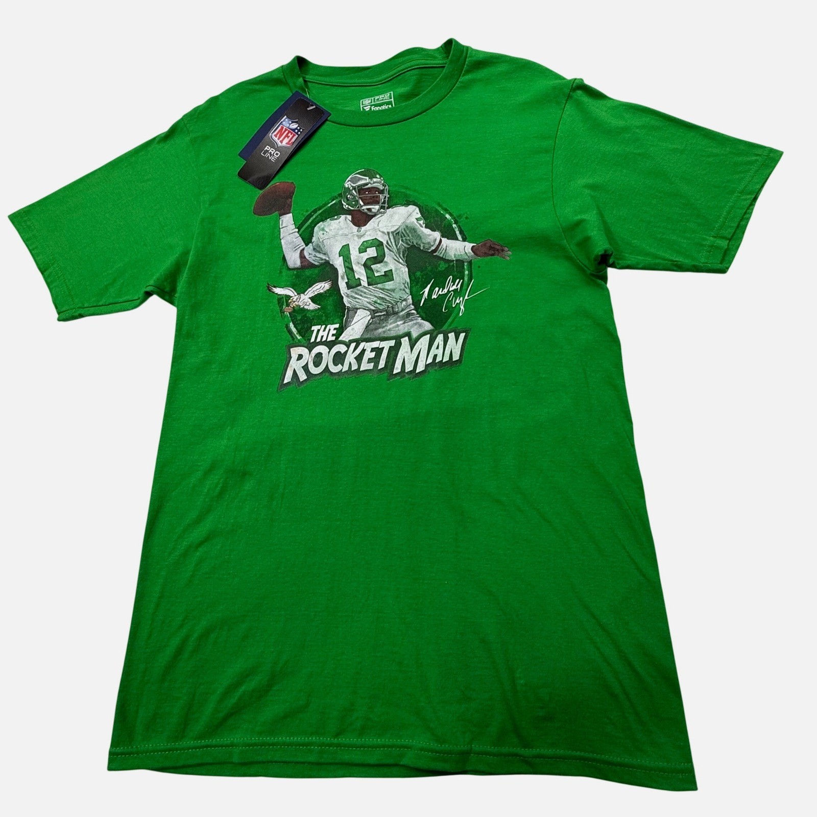 NFL Pro Line Randall Cunningham Rocket Man T-Shirt Kelly Green Mens Small