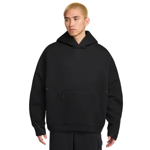 Nike Tech Oversized Fleece Hoodie Heavyweight Triple Black Men Size S HV6535-010
