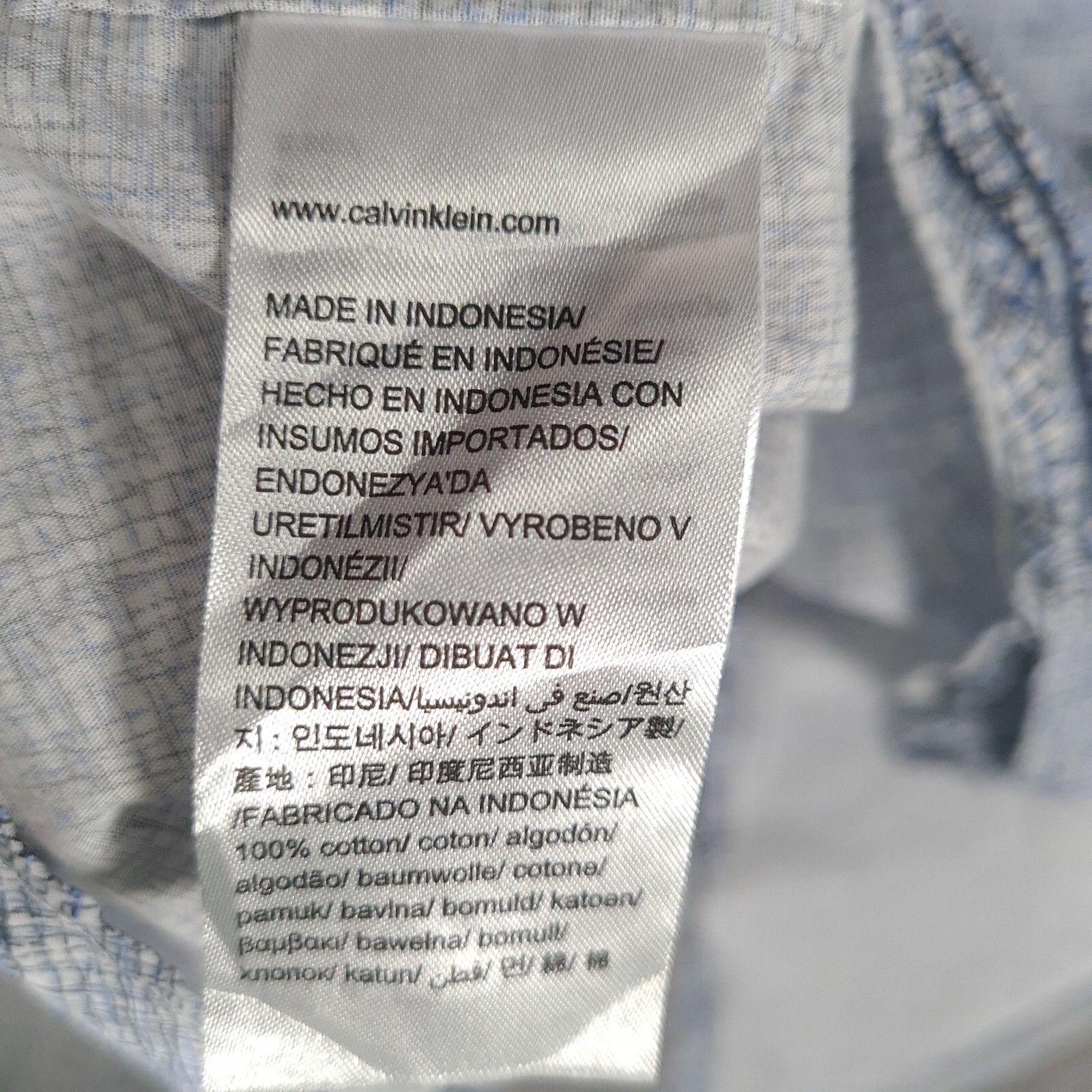Calvin Klein Shirt Mens Medium Blue White Black Smart Casual Preppy USA Top