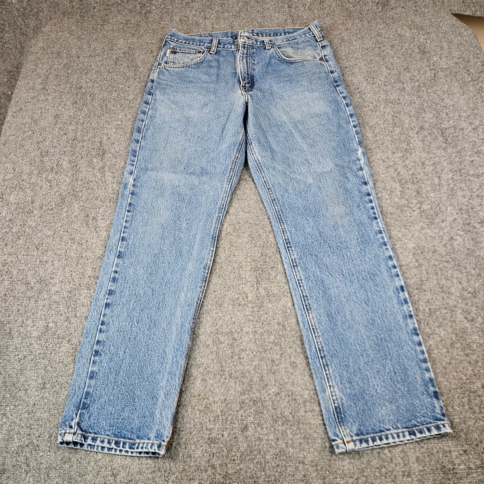 Carhartt B18 DST Traditional Fit Straight Leg Blue Denim Jeans Mens 34×30