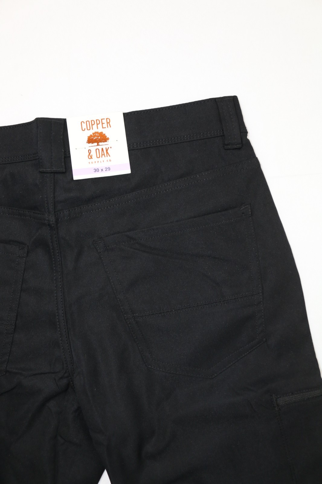 Copper and Oak Supply Co Black Straight Fit Tech Utility Pants W30-38,L29-32