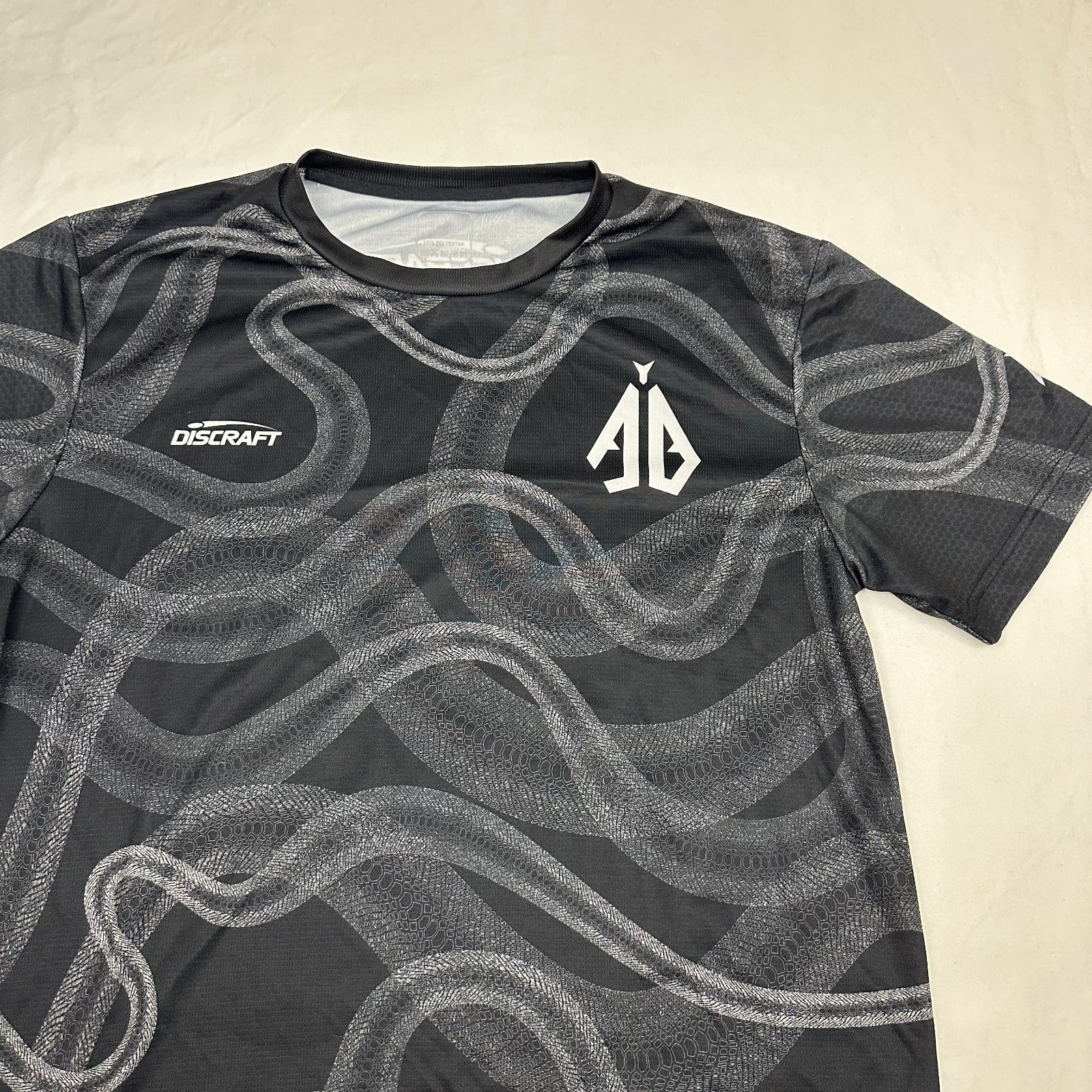 Discraft Jersey Mens Medium Anthony Barela Snake Black Disc Golf