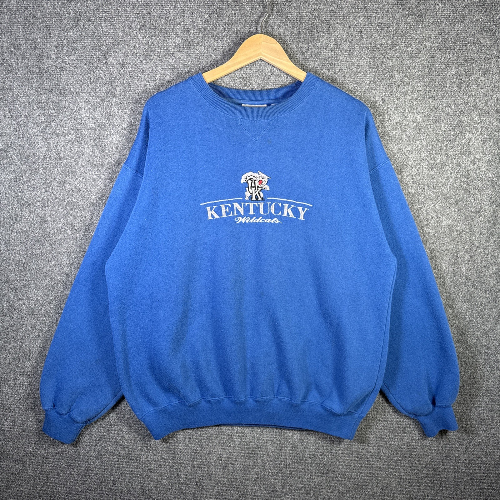 Vintage Kentucky Wildcats Sweatshirt Large Blue 90s University College Sports