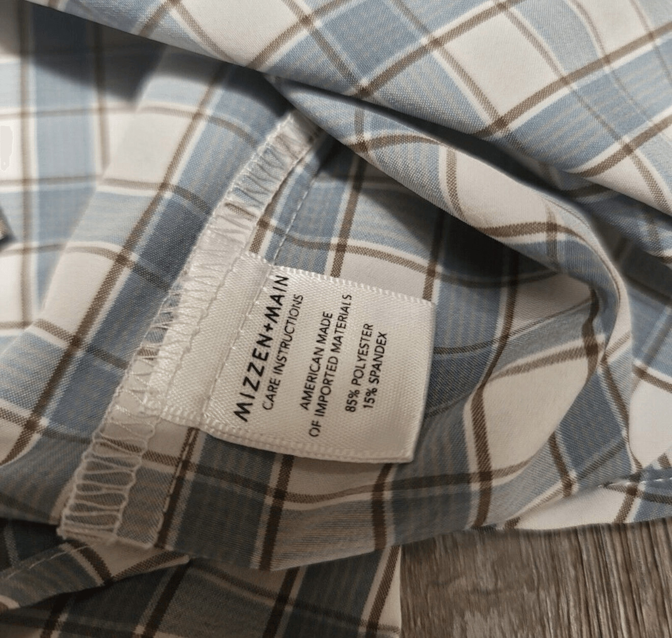 Mizzen + Main Leeward Collection Men’s 2XL XXL Trim Fit White Green Plaid