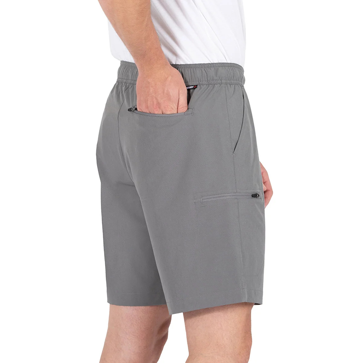 Gerry Men’s Trail Shorts 9 in Pull-On 4-Way Stretch Zip Pockets S-3XL