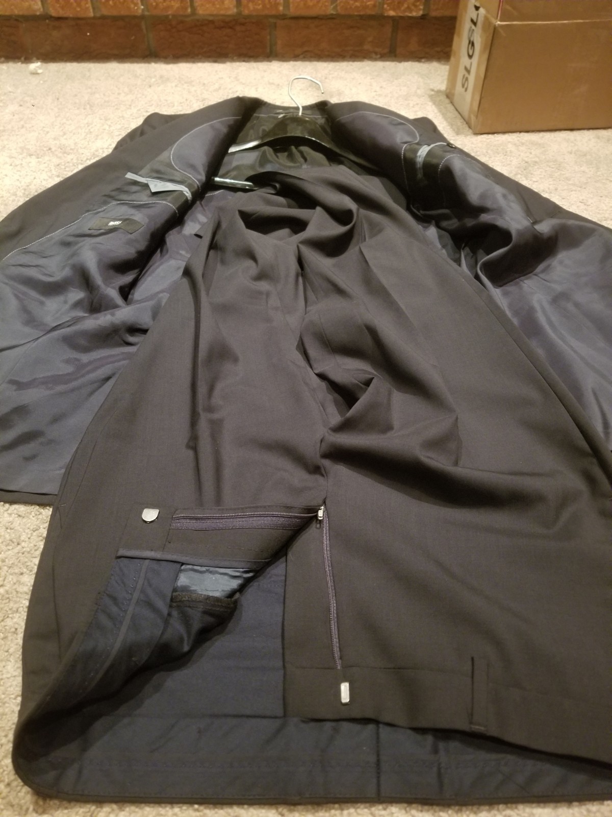 Current Hugo Boss 2B Suit 40L 40 Long STRETCH 98% Wool 2% Elastane Gunmetal