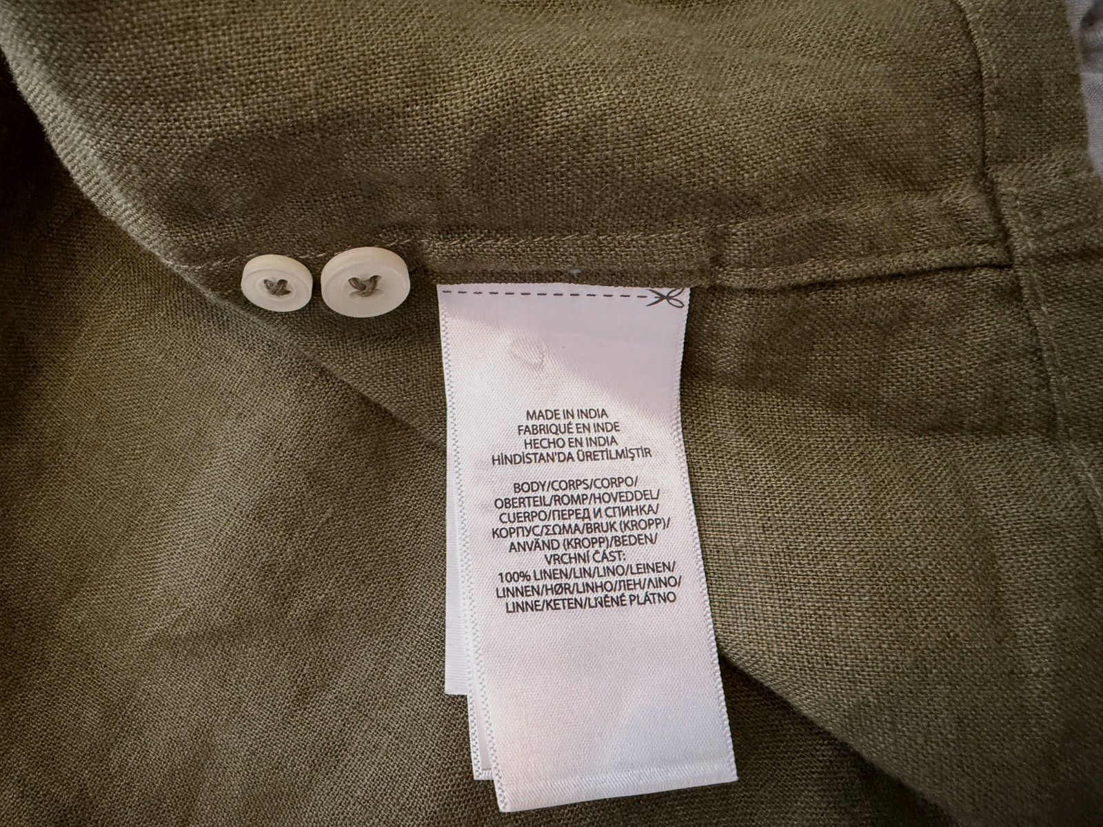 Polo Ralph Lauren olive classic fit 100% linen button up camp shirt L mens NEW