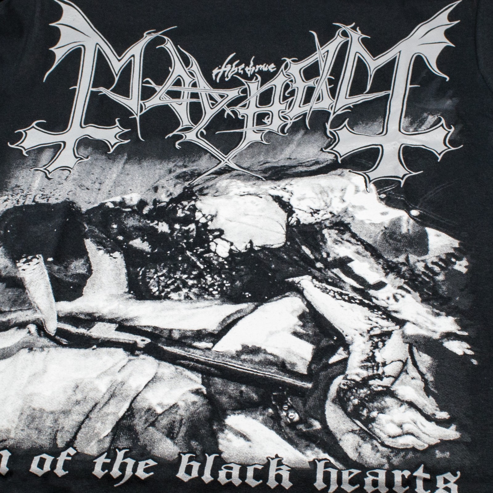 Mayhem “Dawn of The Black Hearts” T-Shirt. Only Death Is Real. True Black Metal.