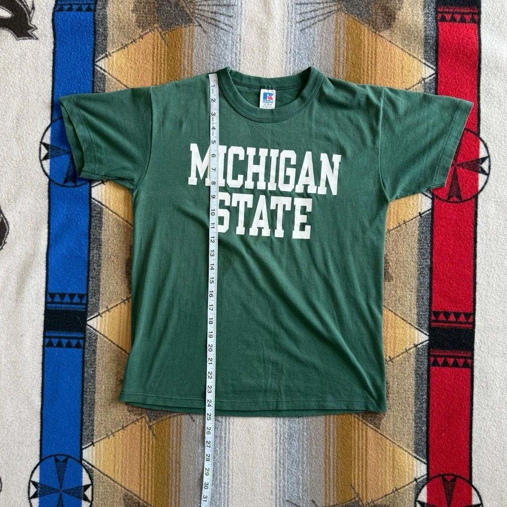 Vintage 90s Michigan State University Spartans Russell Athletic T-Shirt Small