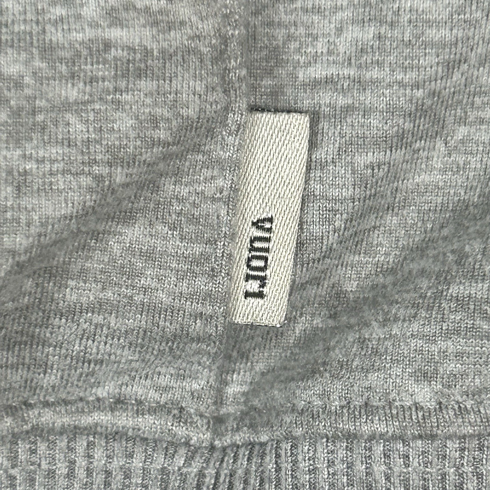 Vuori Strato Tech Hoodie Mens L Gray Green Colorblock Stretch Performance V271