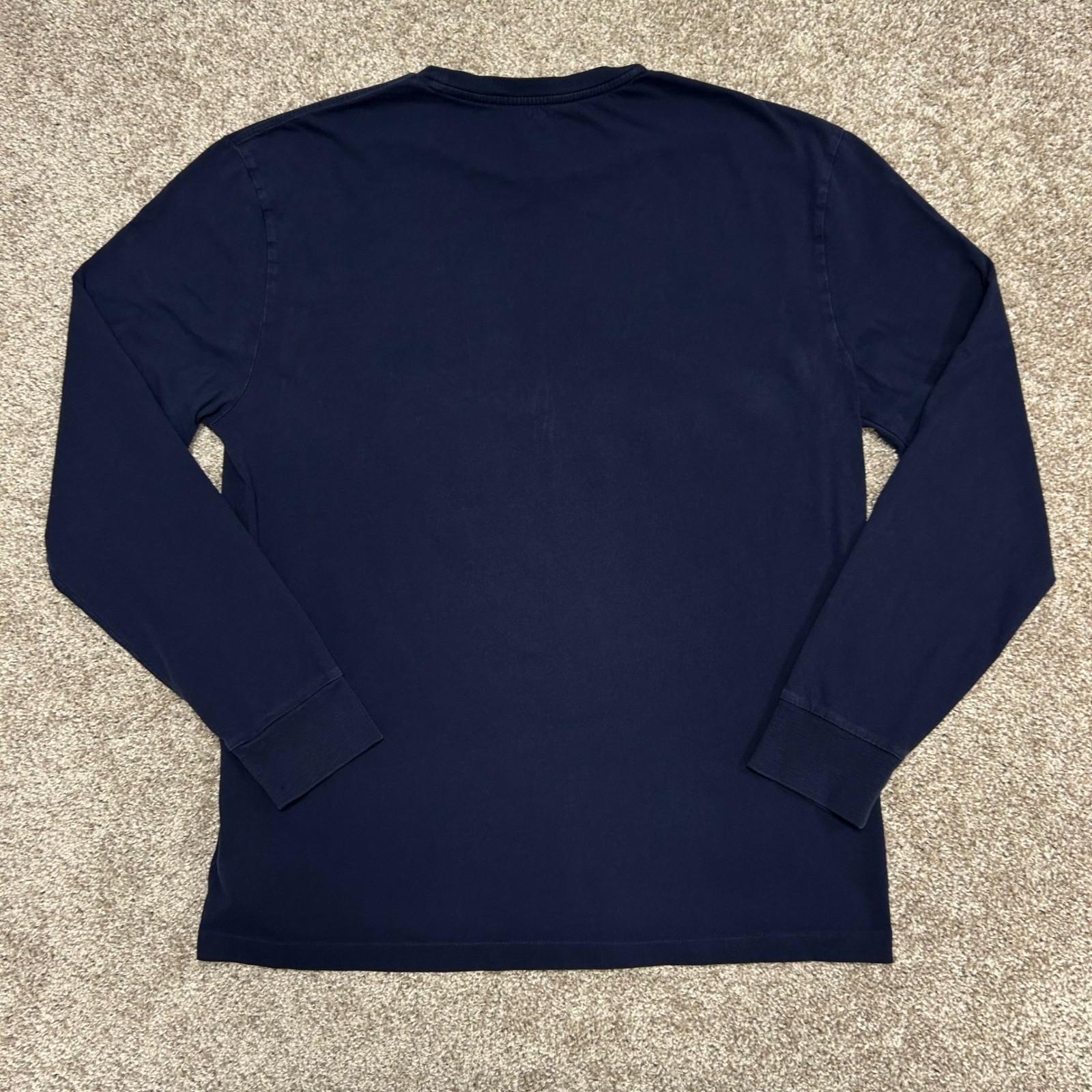 Polo Ralph Lauren P Wing Tshirt Men Size Medium Athl Div 67 Long Sleeve Blue