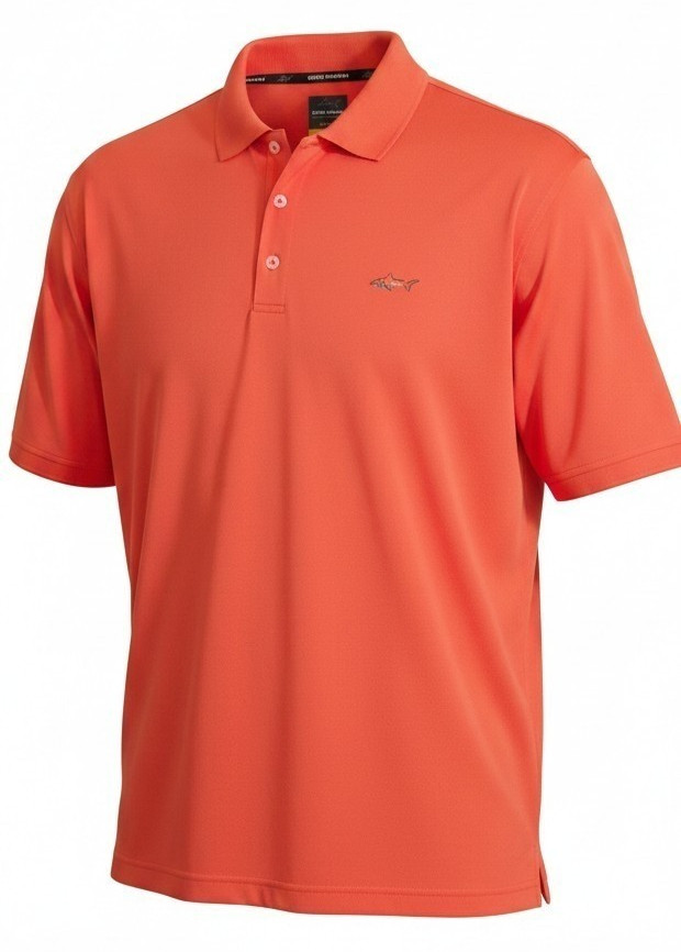Greg Norman Tasso Elba Five Iron Men’s XXL Coral Play Dry Golf Polo Shirt