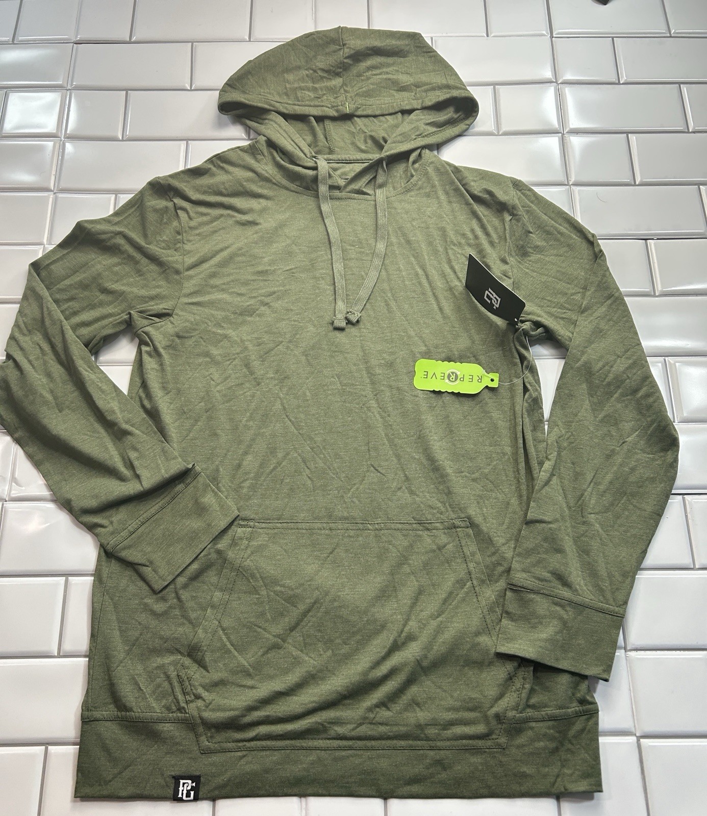 Perfect Game Olive Green Lightweight Hoodie T-shirt Style Baseball Small NWT