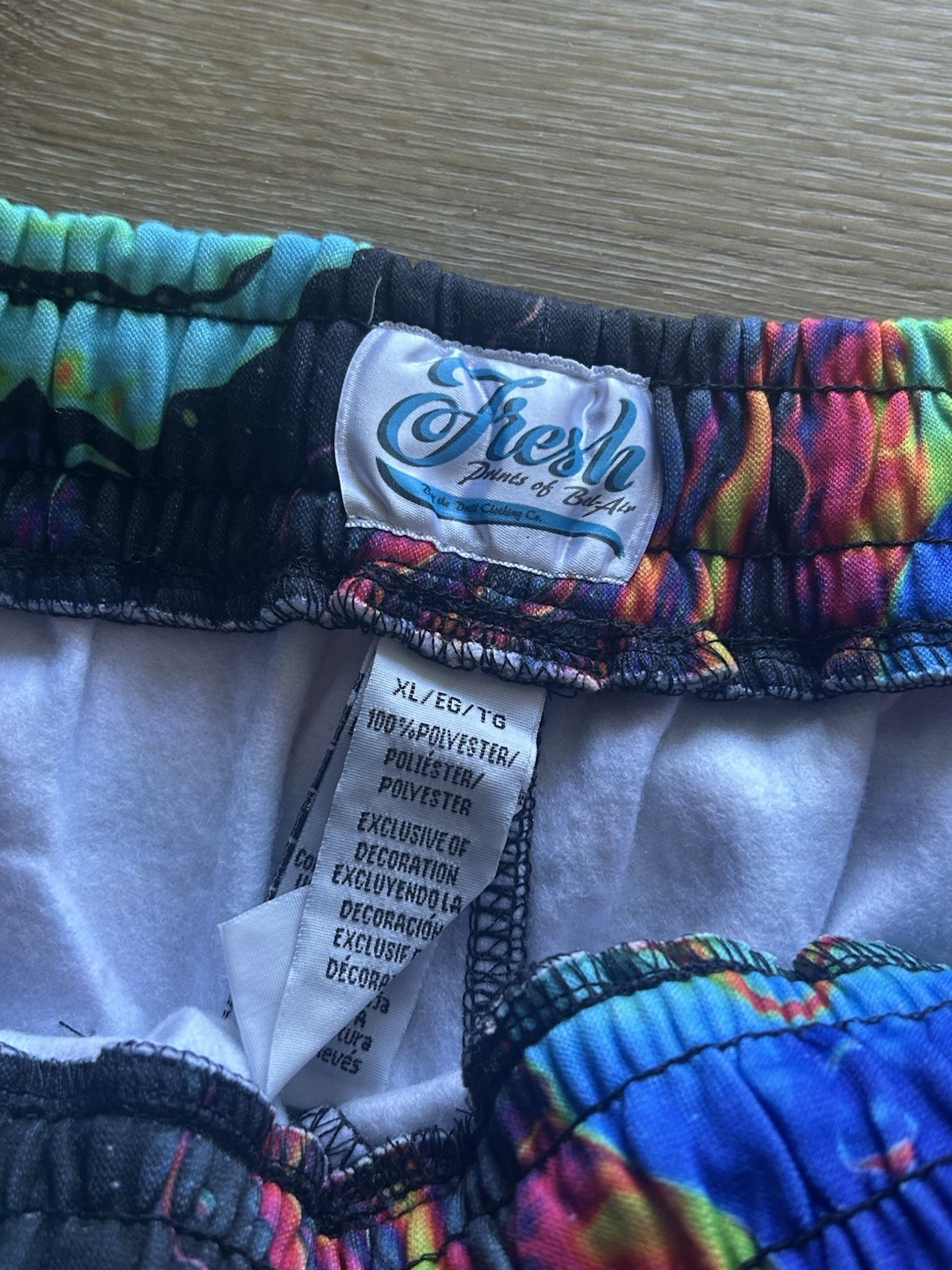 Fresh Prints of Bel-Air Tie-Dye Psychedelic Jogger Pants Drawstring NWT Mens XL
