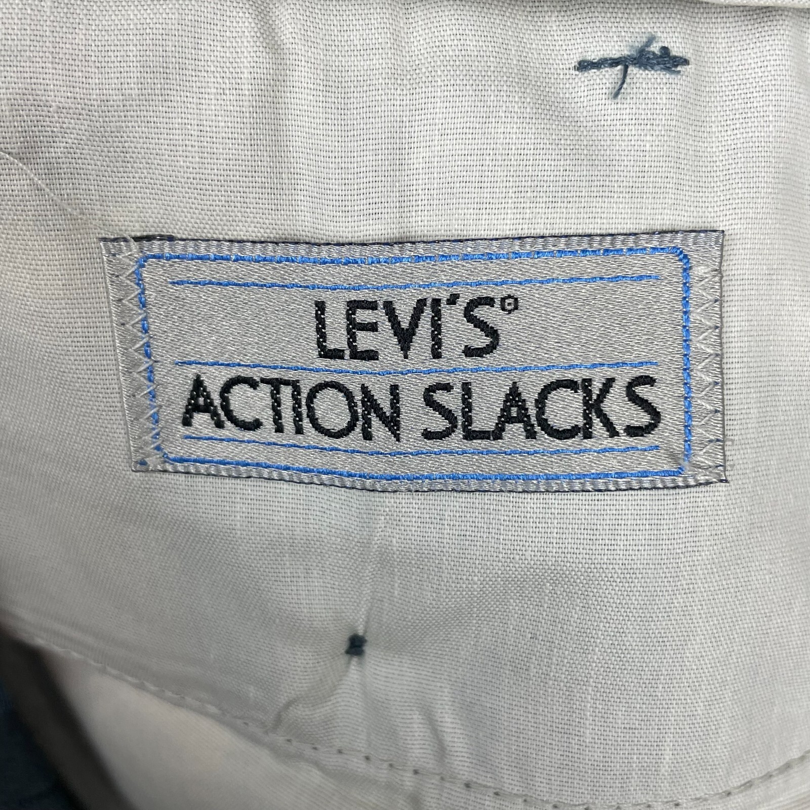 Vintage Levi’s Action Slacks Pants Men’s 40×29 Blue Dacron Polyester Straight Y2
