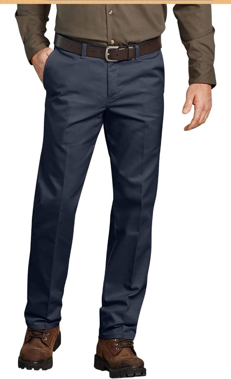 Dickies Genuine Men’s Flat Front Comfort Waist Flex Work Pant