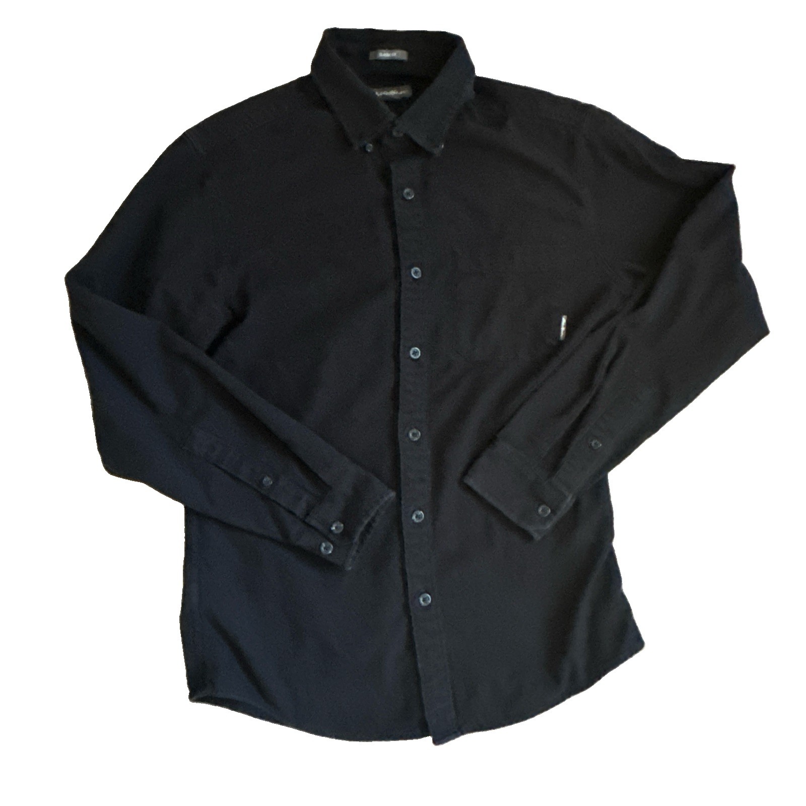 Eddie Bauer Men’s Classic Fit Long Sleeve Black Flannel Shirt Size Small