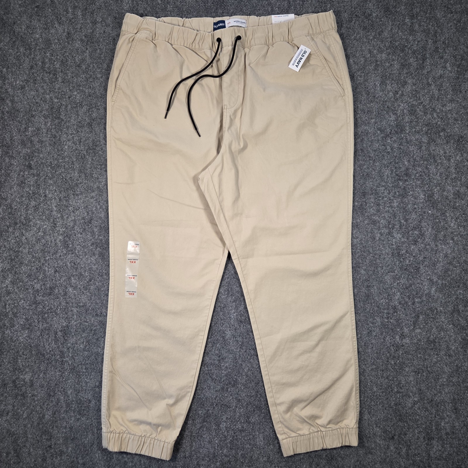 NWT Old Navy Mens XXL Modern Jogger Built-In Flex Oak Branch Beige 2XL Pants