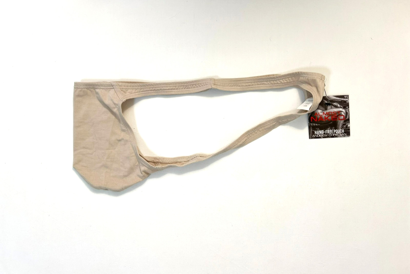 Andrew Christian Size XL Solid Ultra Low-Rise No-Show T-Back Thong – Taupe