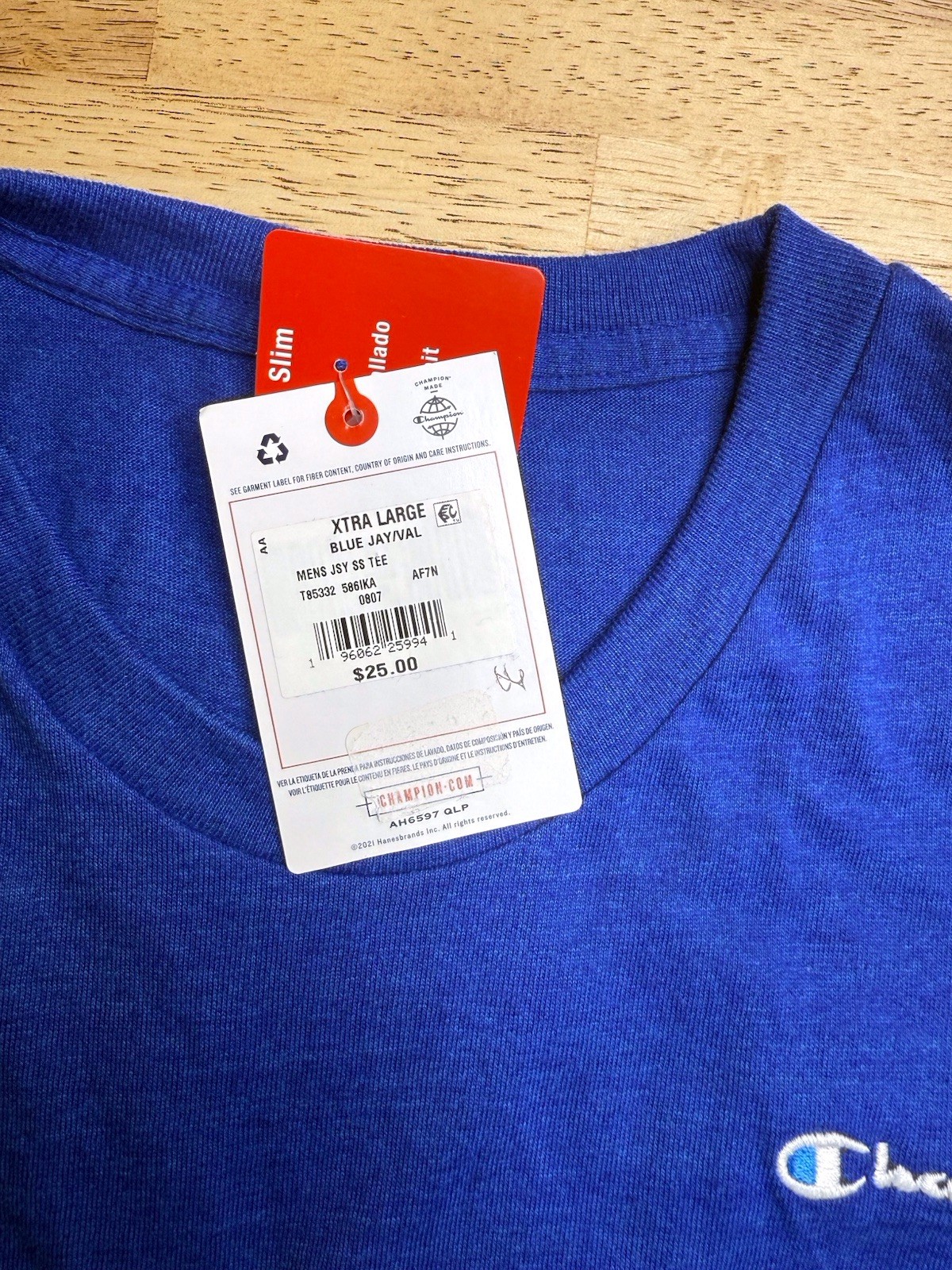 Champion Men Short Sleeve Cotton Jersey New Crewneck T-shirt XL