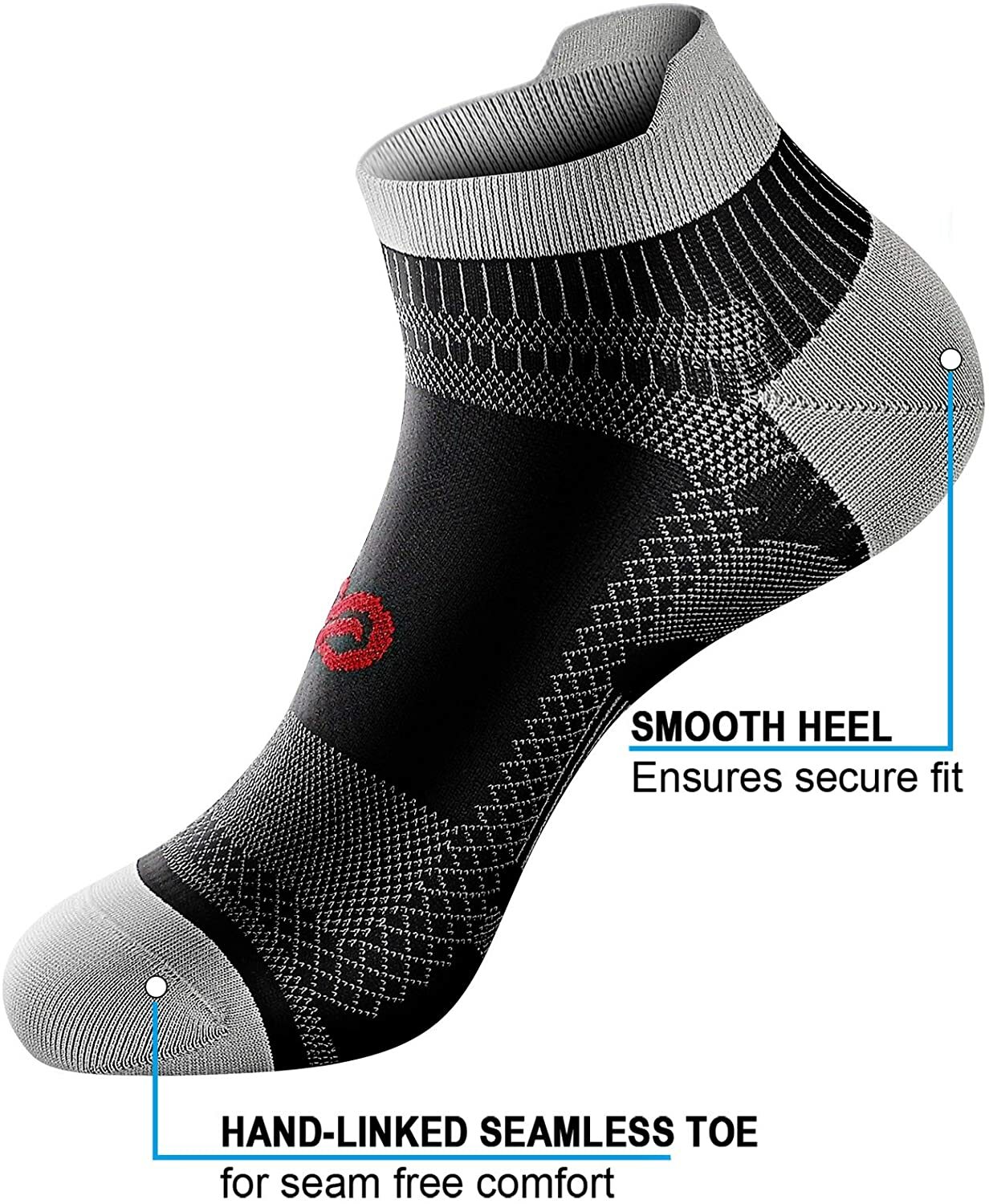 PAPLUS Low-Cut Compression Sport Socks with Ankle Support