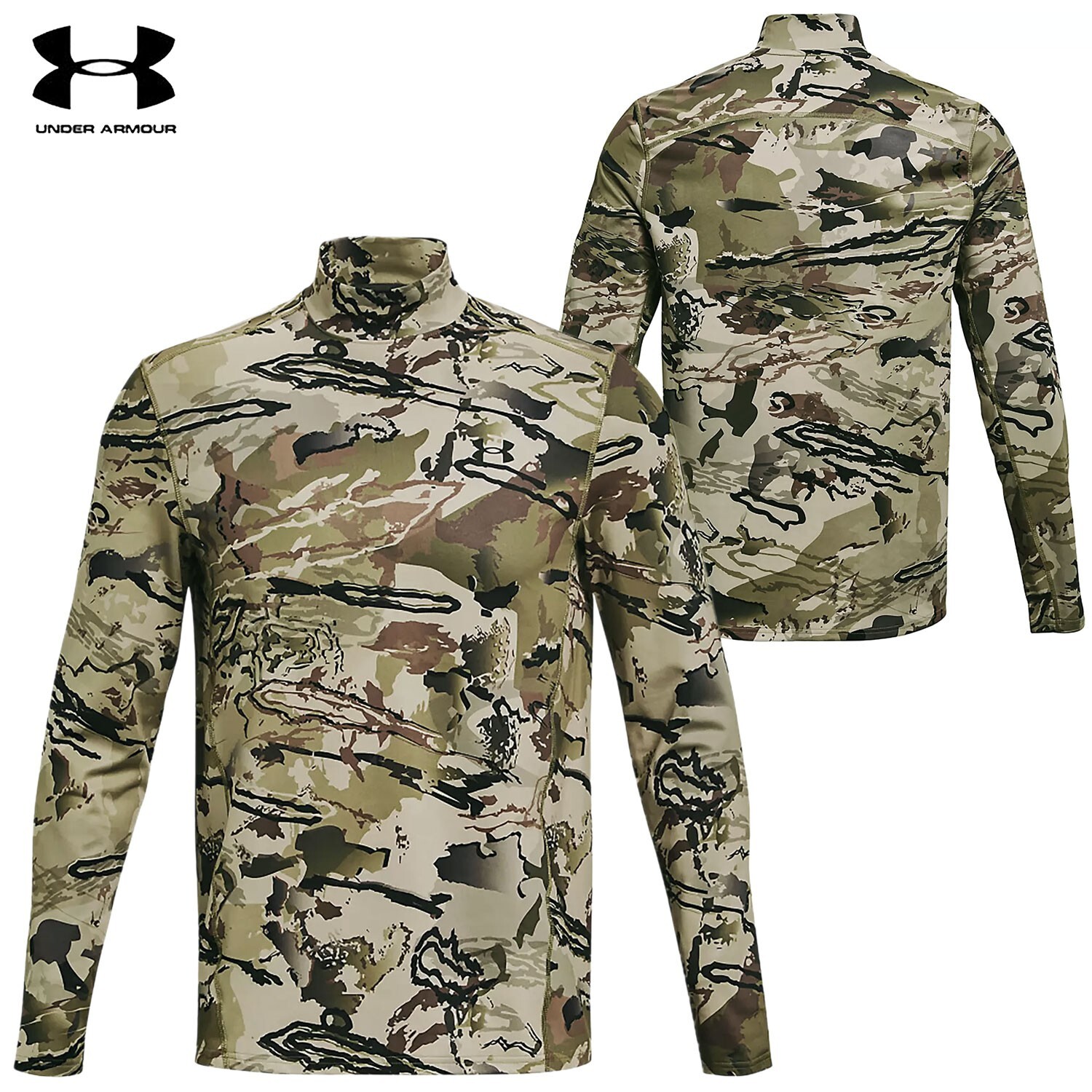 Under Armour ColdGear IR Mock Base Layer L/S (M)- Forest All Season/BLK