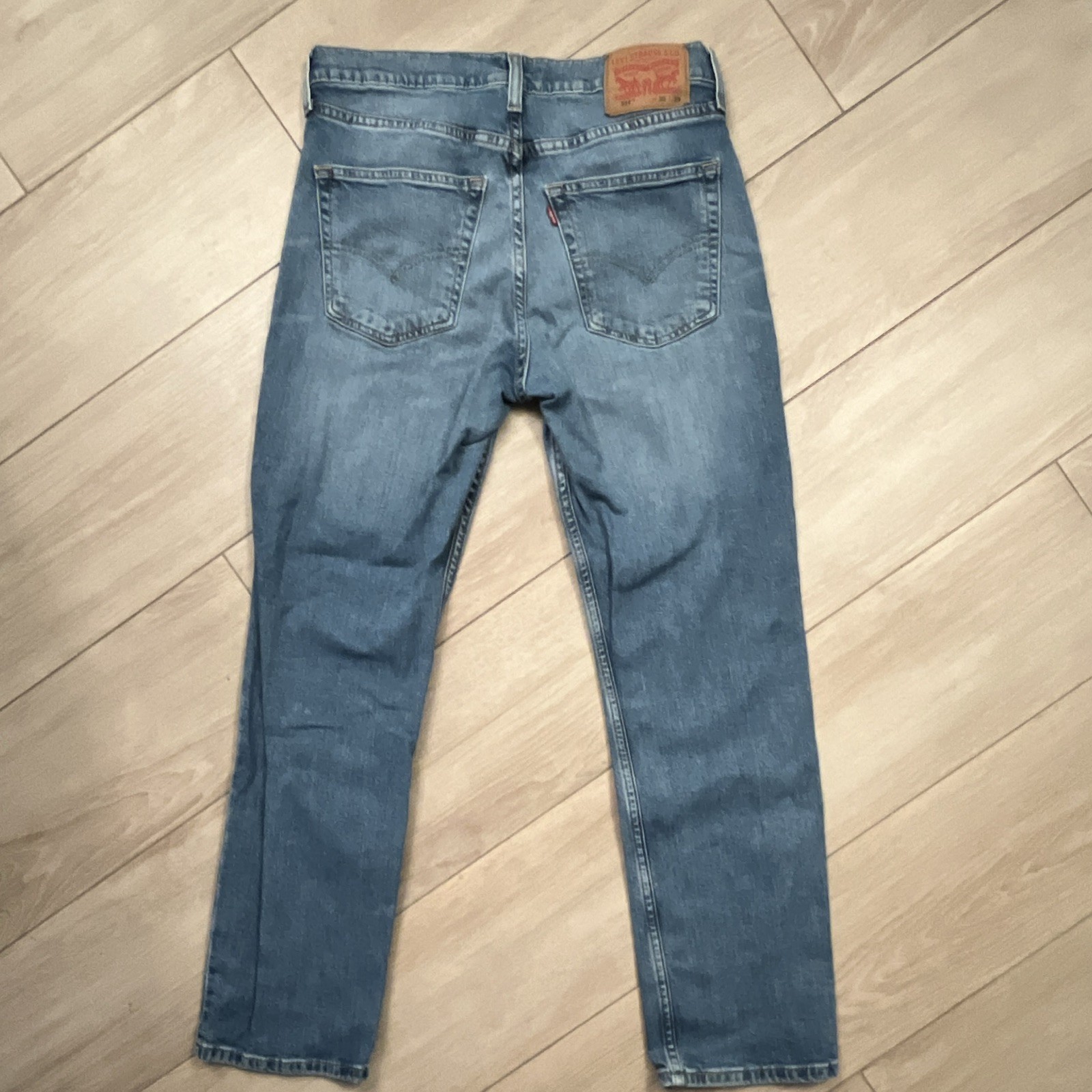 Levi’s Men’s Blue Medium Wash 514 Denim Jeans Slim Fit Straight Mid Rise 30×29