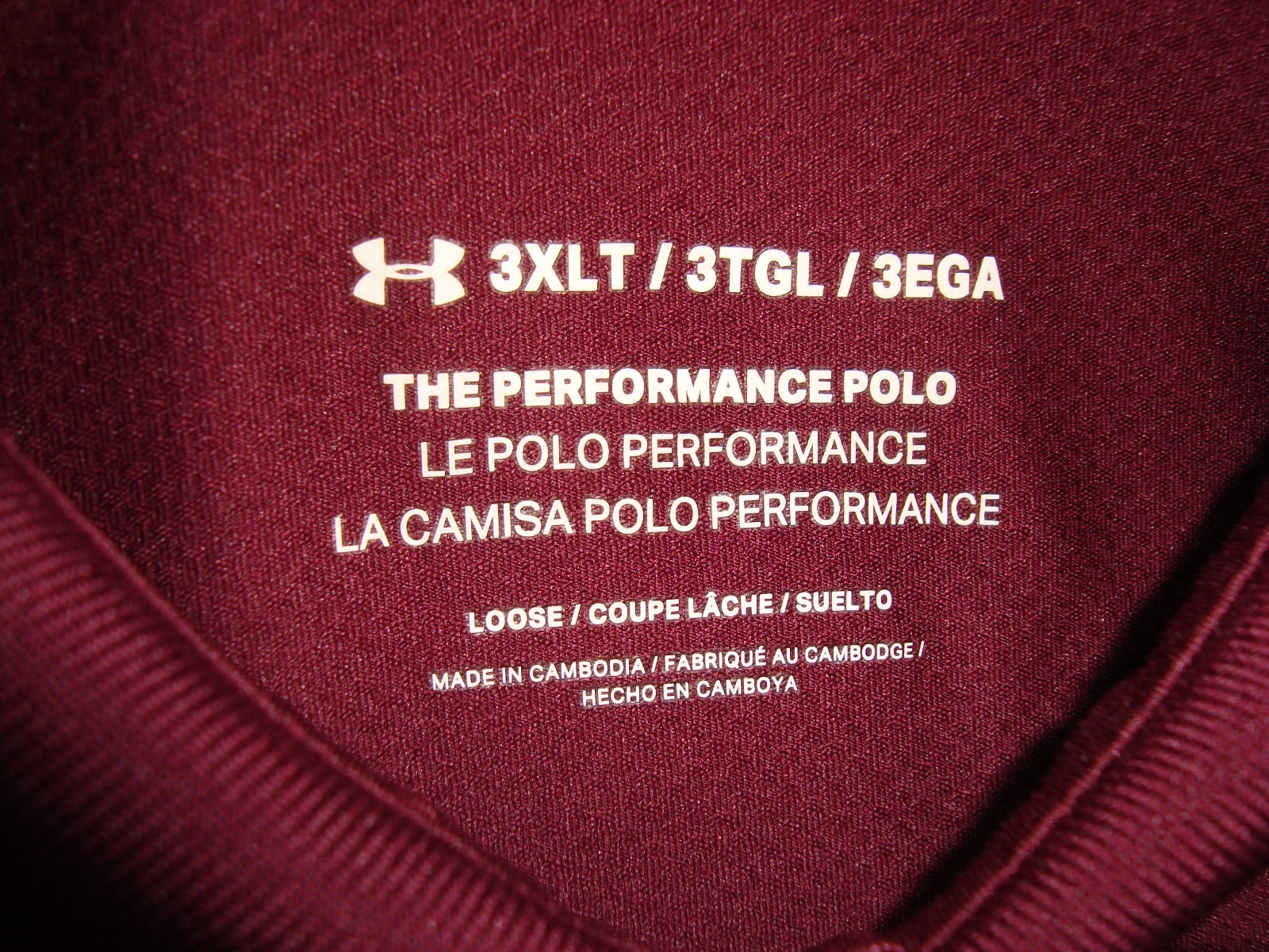 UNDER ARMOUR THE PERFORMANCE POLO PLUM COLOR SHIRT MENS SIZE 3XLT HARDLY WORN!
