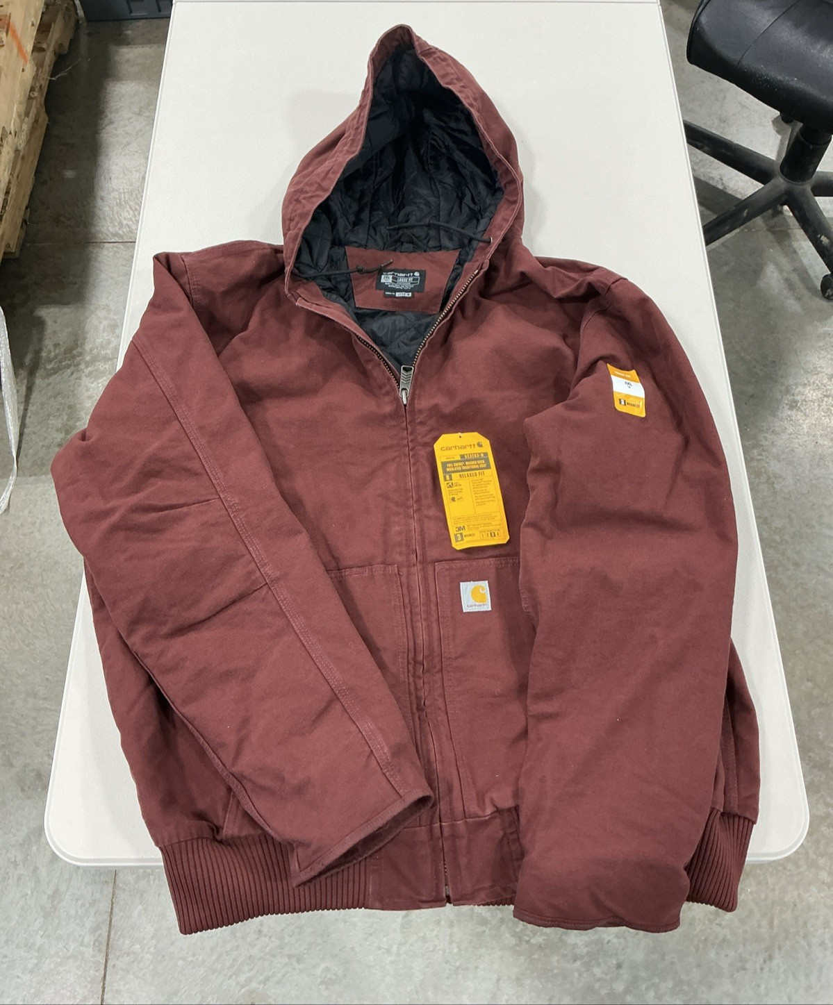 Carhartt Full Swing Washed Duck Insulated Traditional Coat Size 2XL TALL