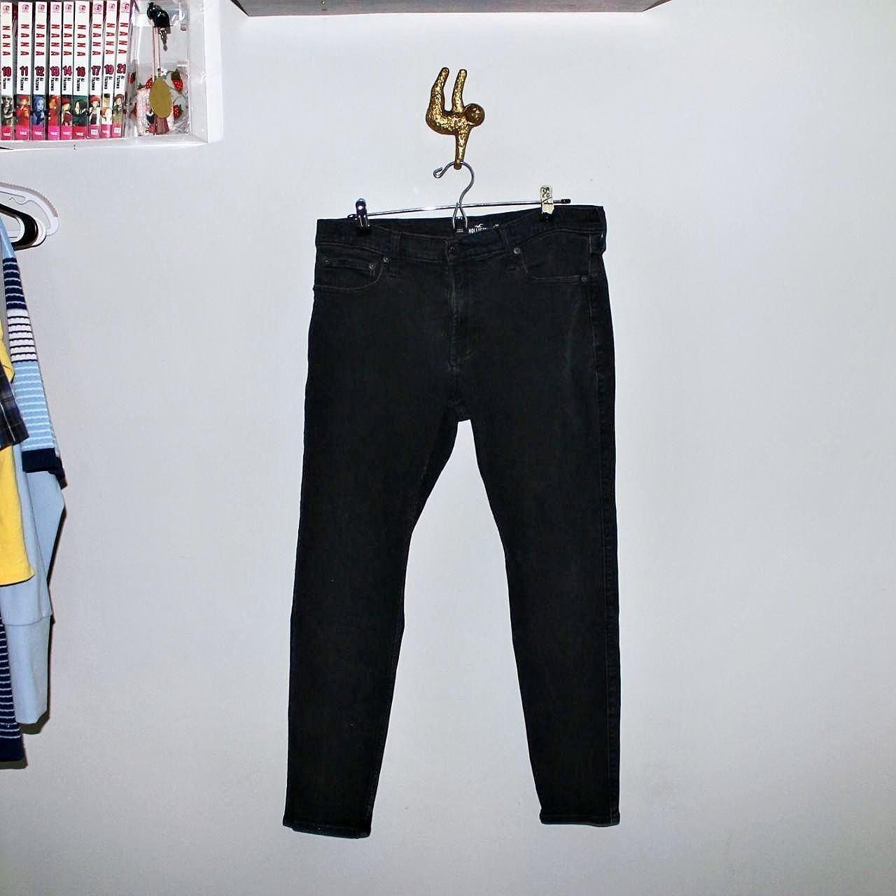 Hollister Co. Men’s Black Skinny Jeans Size 36/32 Denim Slim fit