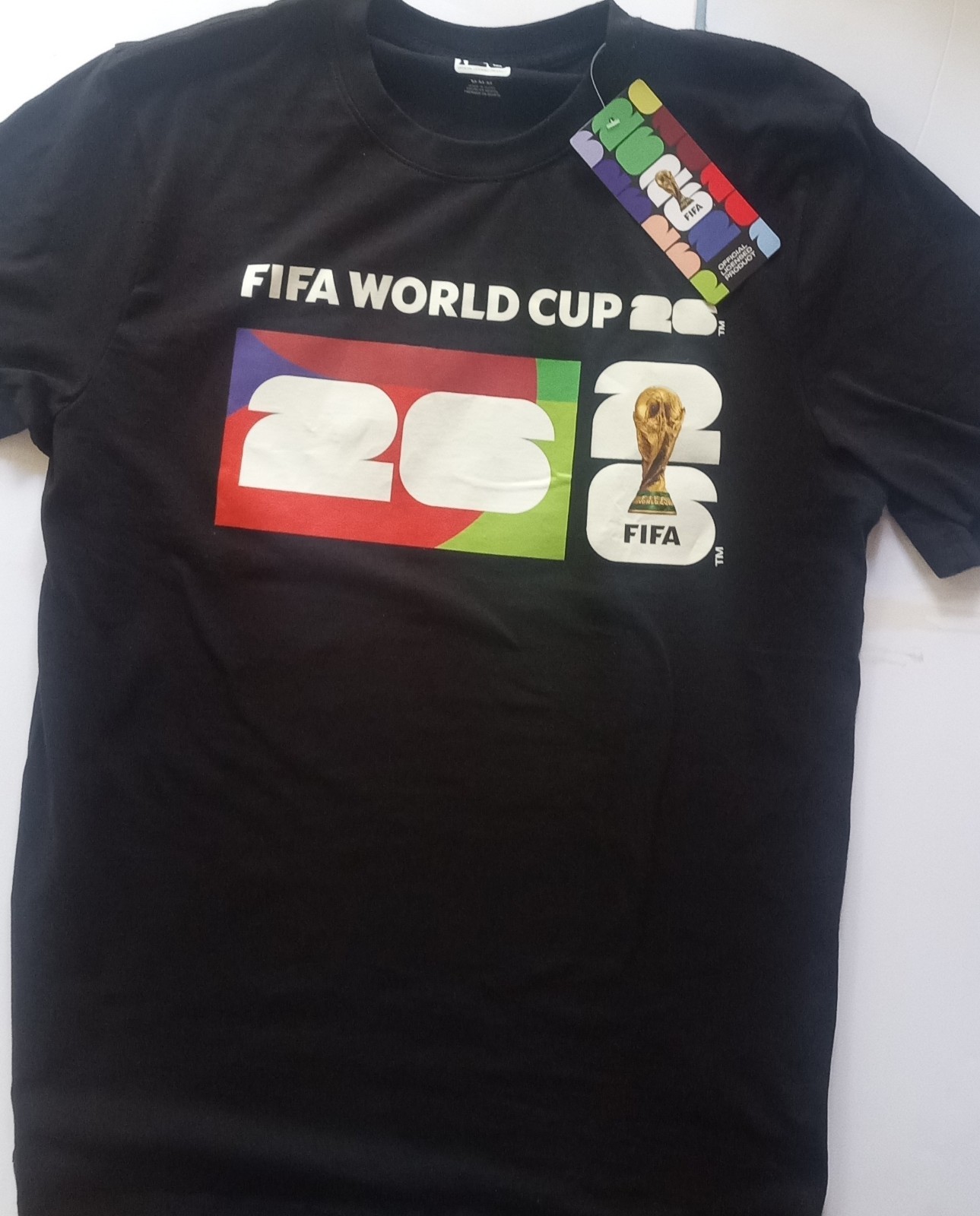 FIFA World Cup 26 Black Graphic Logo OFFICIAL T-shirt.M/L/XL/XXL NEW!