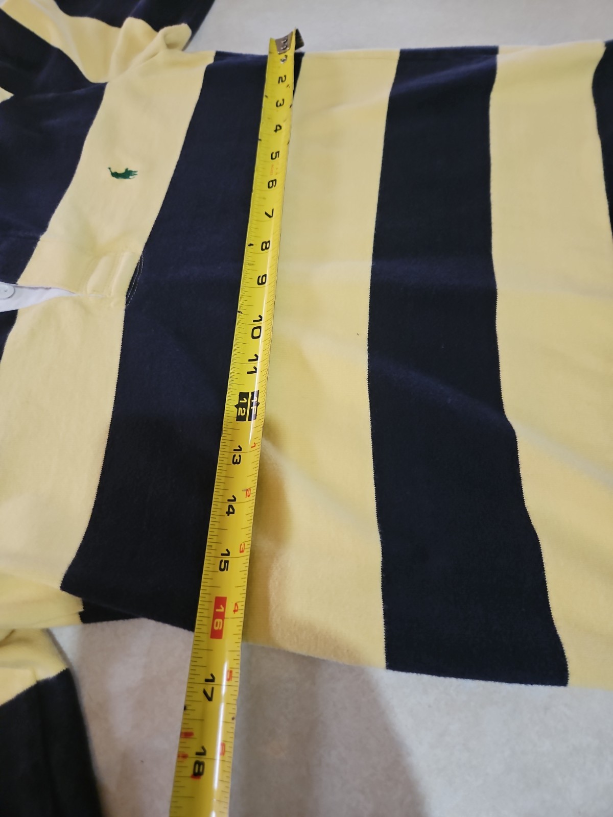 RALPH LAUREN POLO RUGBY SHIRT S YELLOW BLUE TRENDING!
