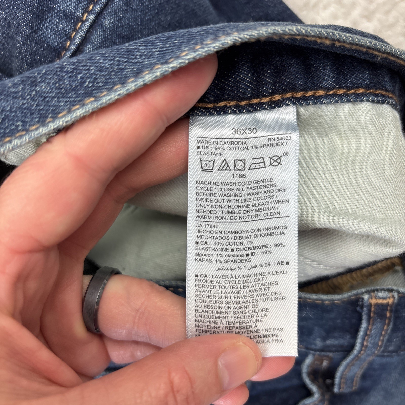 NEW OLD NAVY Boot-Cut Built-In Flex Mens Jeans 36/30 Blue Stretch Denim Bootcut