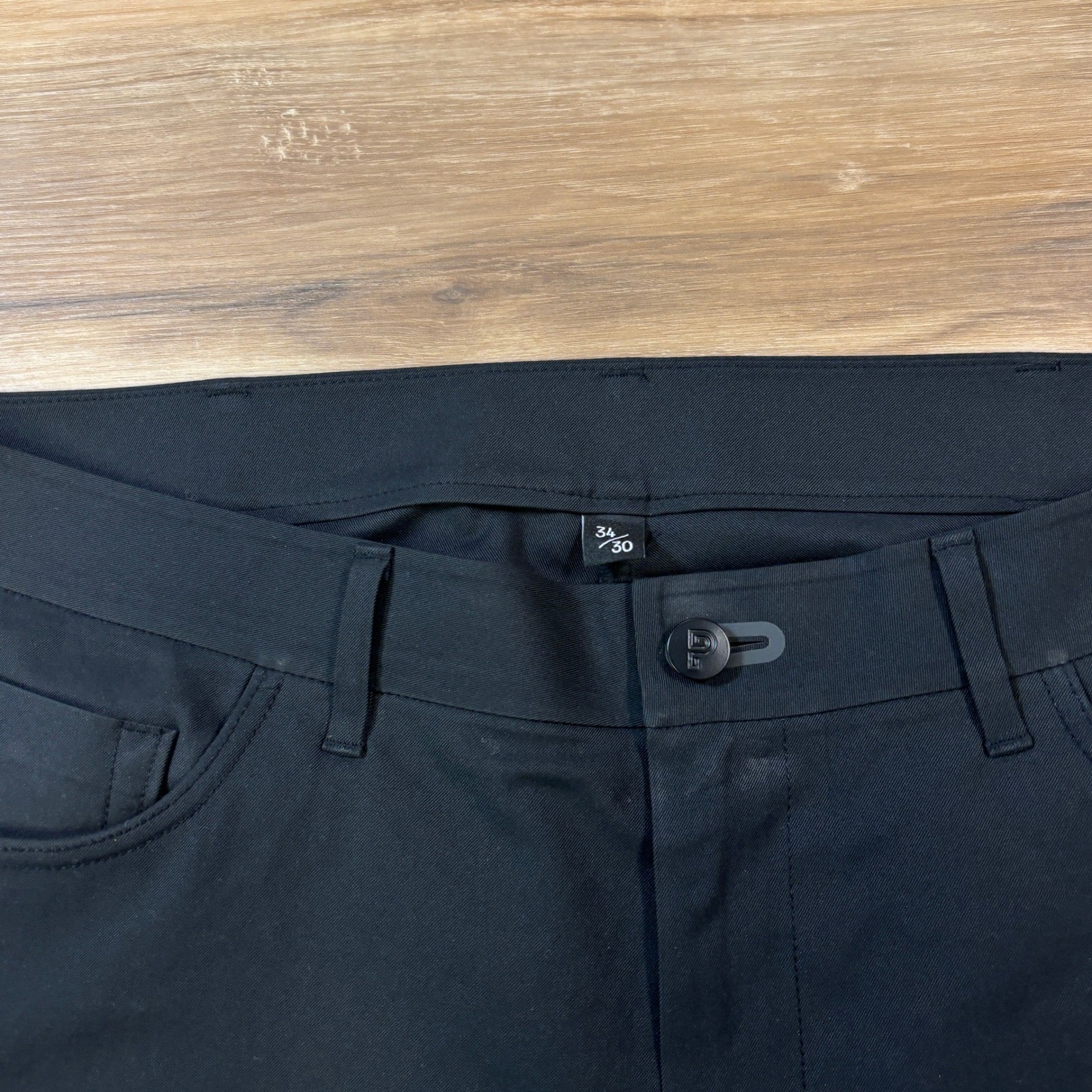 Public Rec Work to Play Pants Mens 34/30 Minimalist Polyester Straight Black