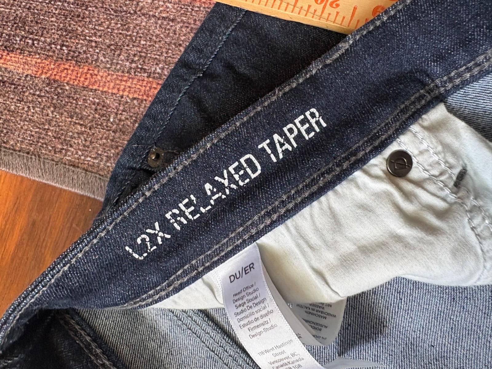Duer, mens jeans, 38 x 30, relaxed / straight, performance denim with stretch