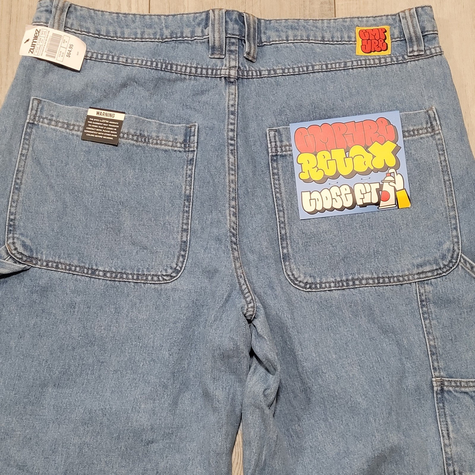 🛹NWT Empyre Pants Mens 36 (38×31) Baggy Double Knee Skate Y2K Streetwear Jeans
