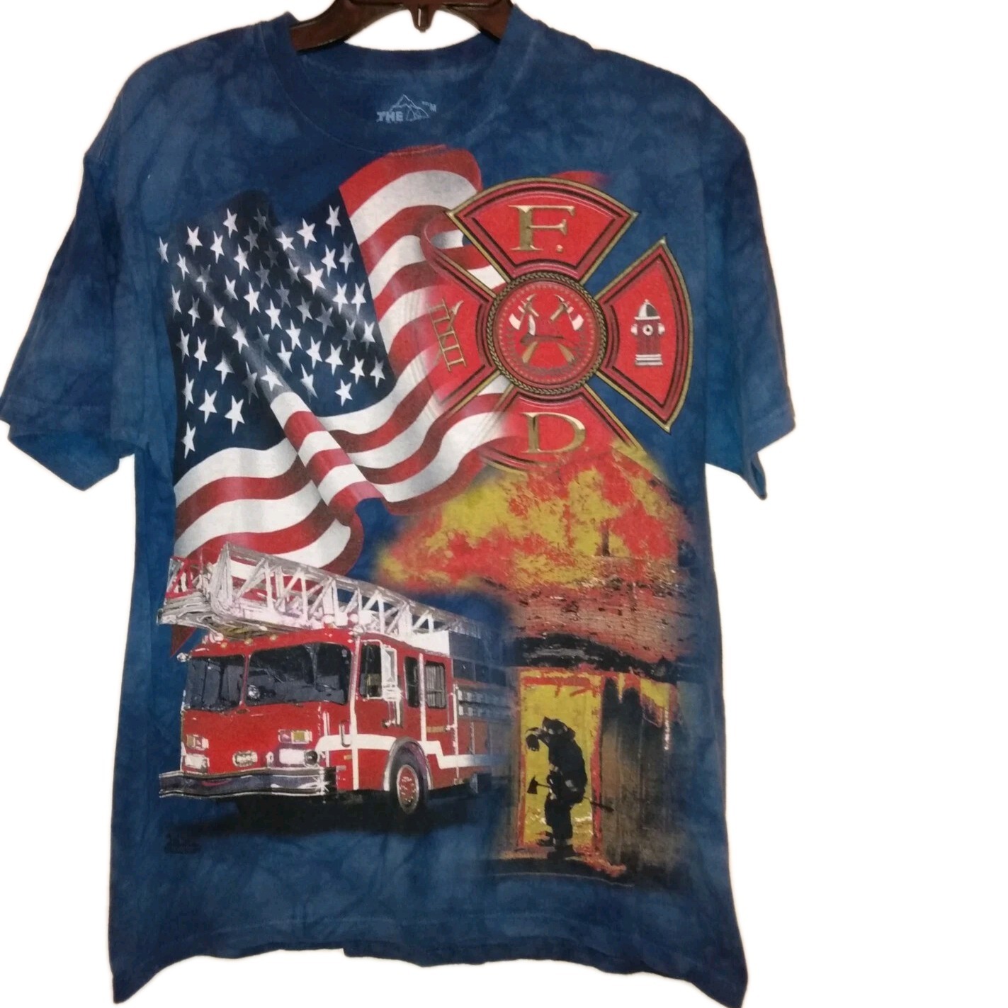 The Mountain 9/11 Sept 11th Fire Dpt Men Tshirt Sz M Heros Remember Vintage