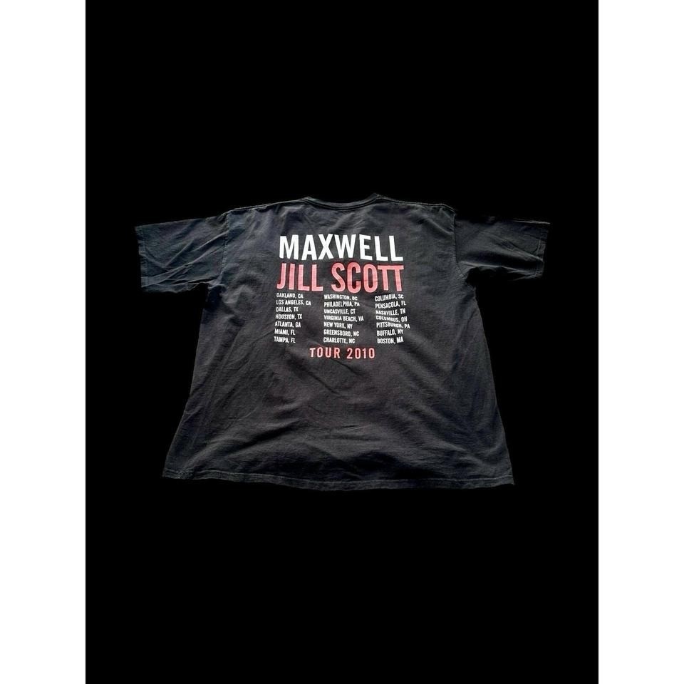 2010 Maxwell Jill Scott US Tour Merch Concert Graphic T-Shirt Sz XXL Black